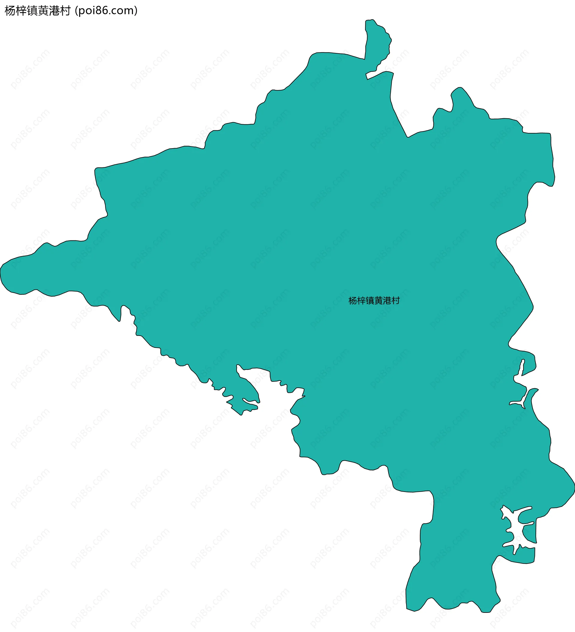 杨梓镇黄港村边界地图