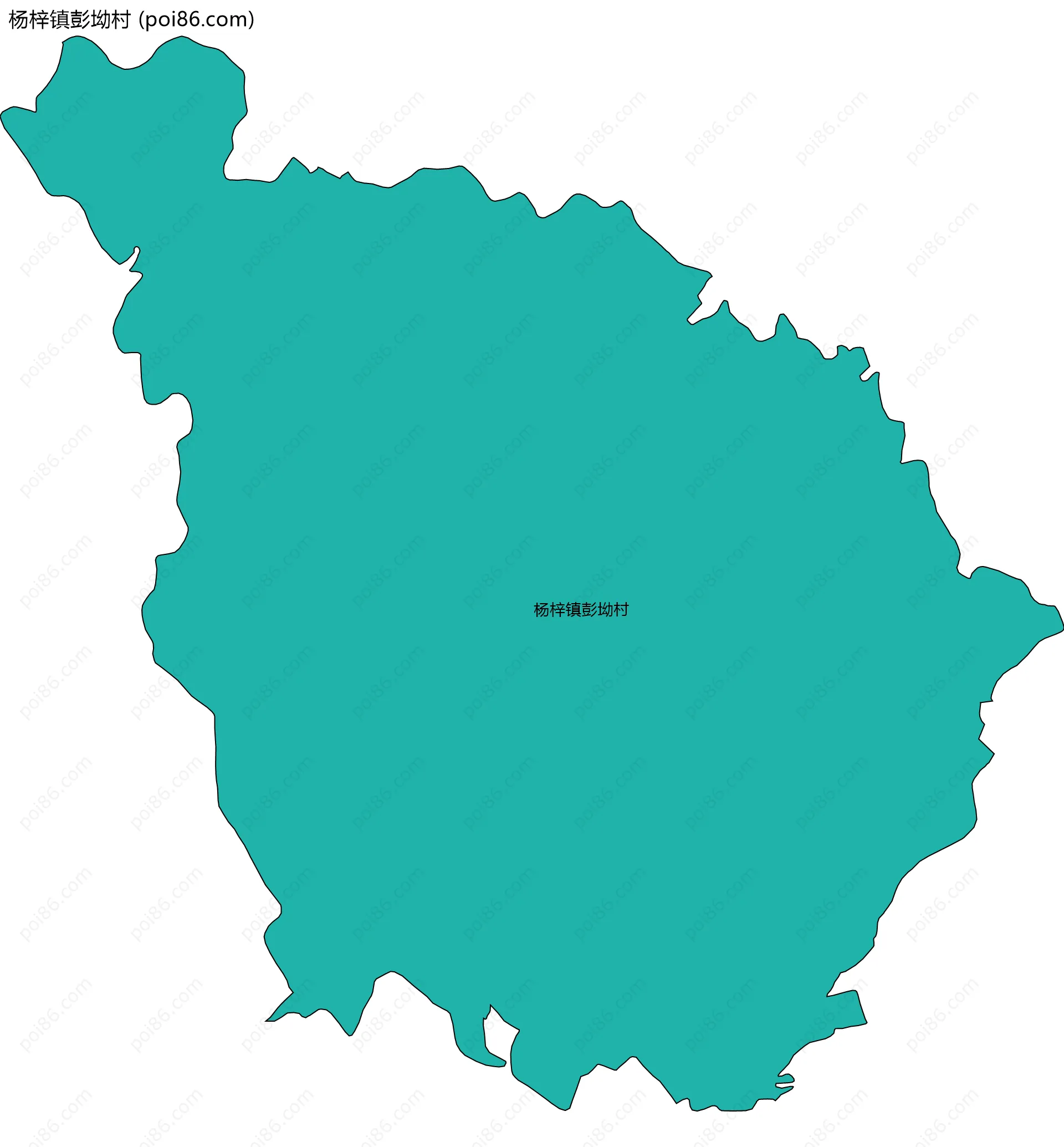 杨梓镇彭坳村边界地图