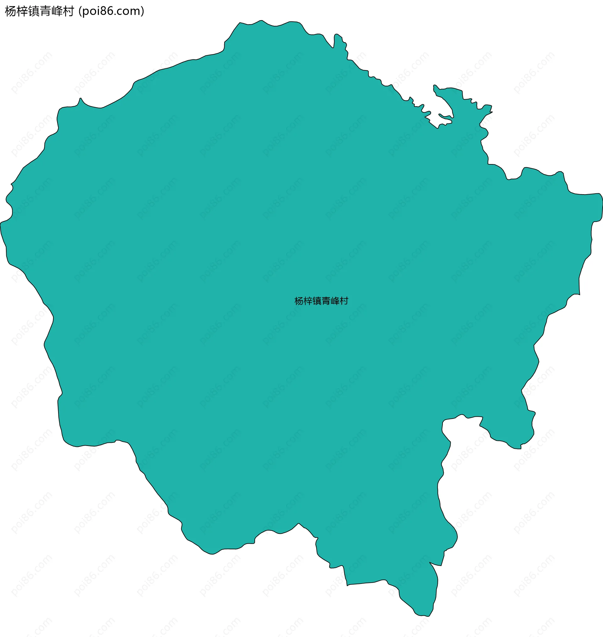 杨梓镇青峰村边界地图