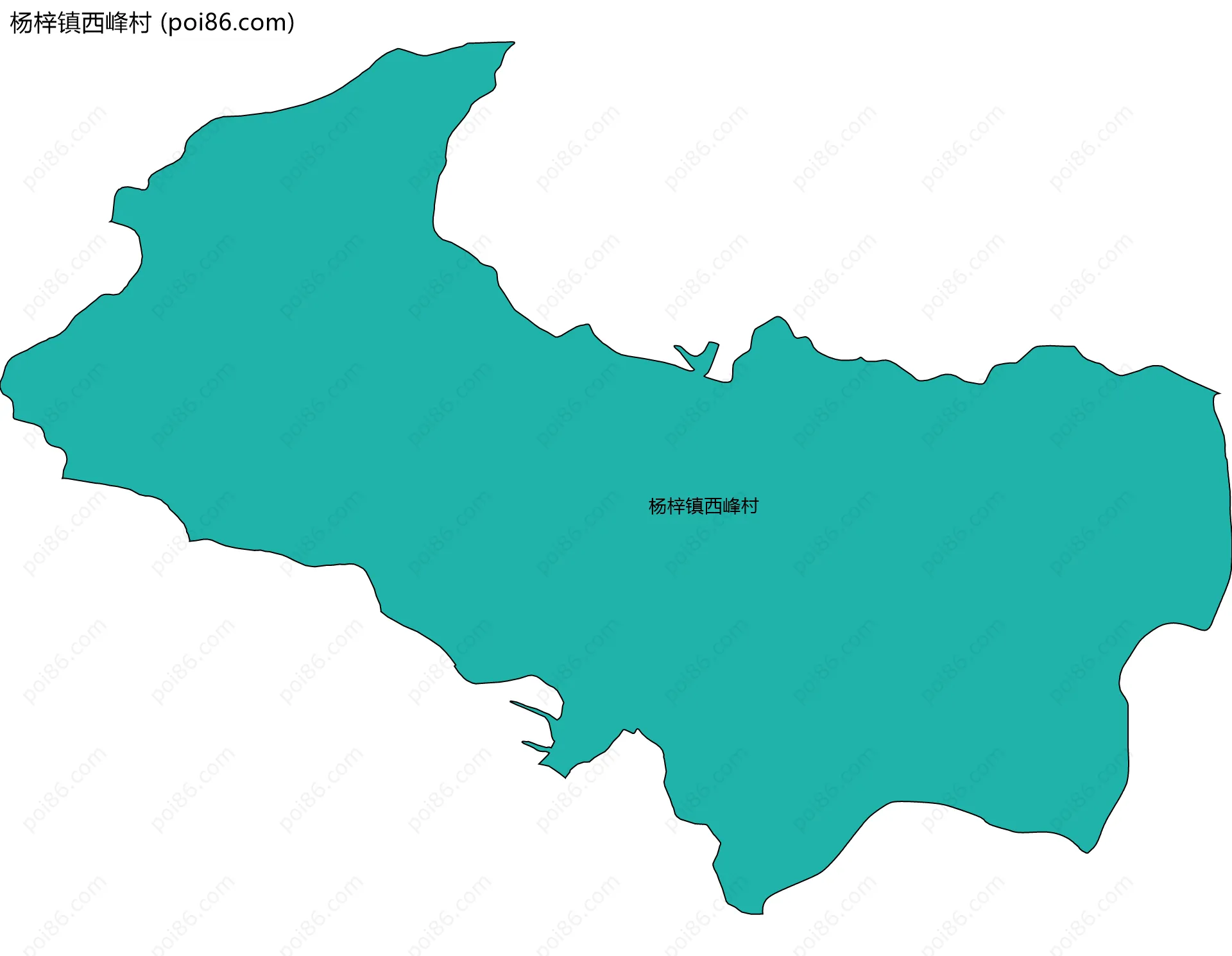 杨梓镇西峰村边界地图