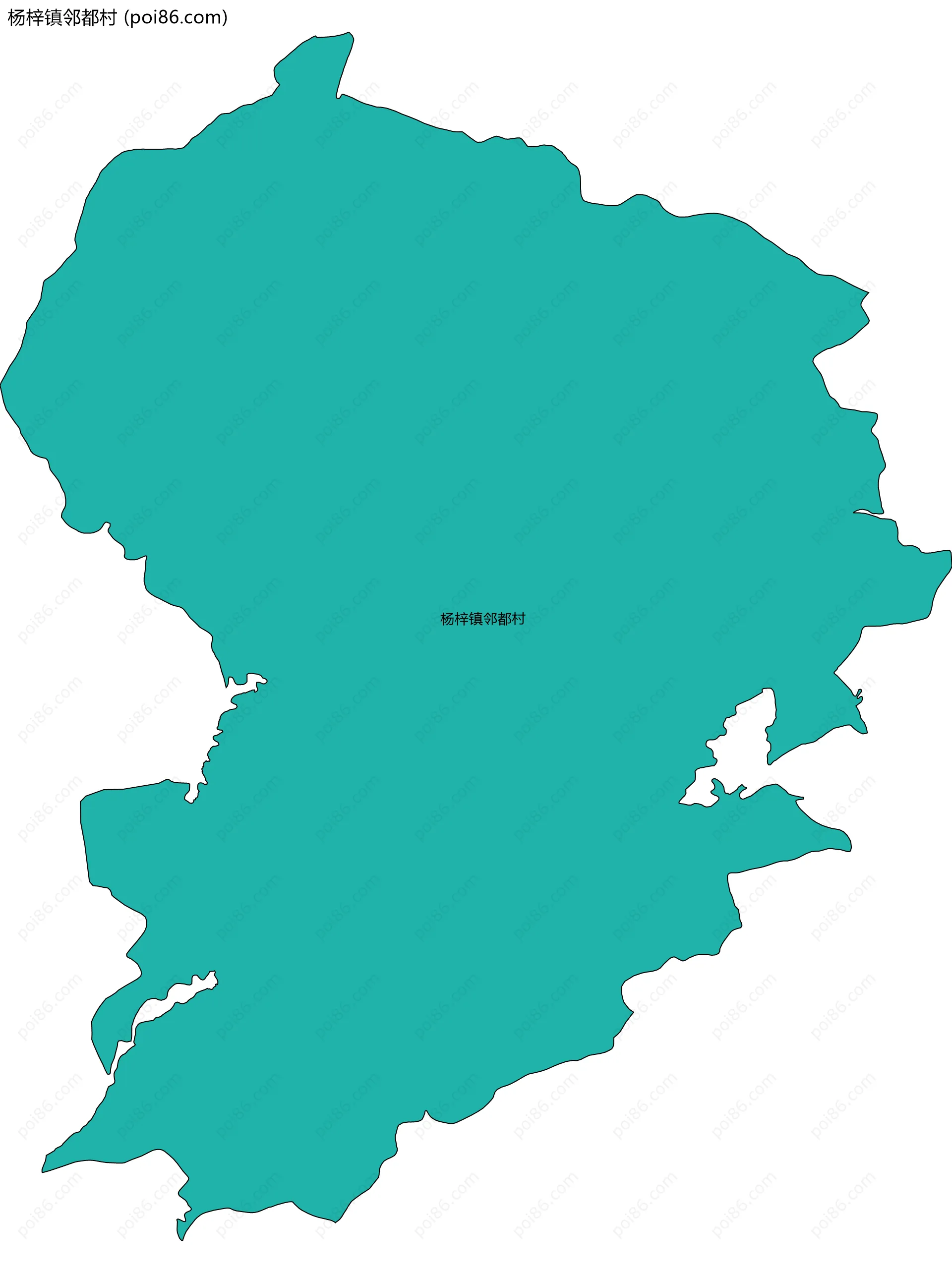 杨梓镇邻都村边界地图