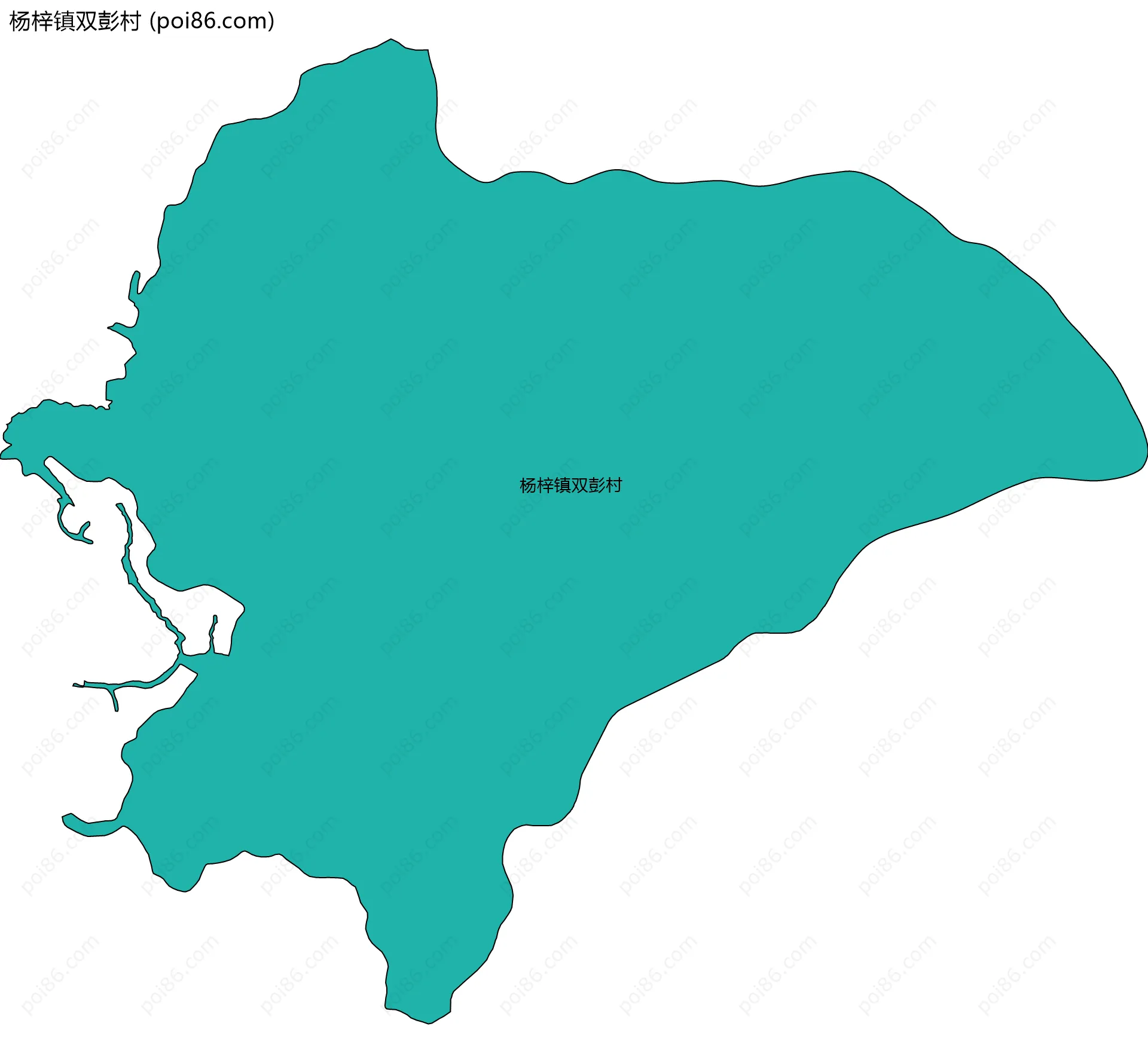 杨梓镇双彭村边界地图