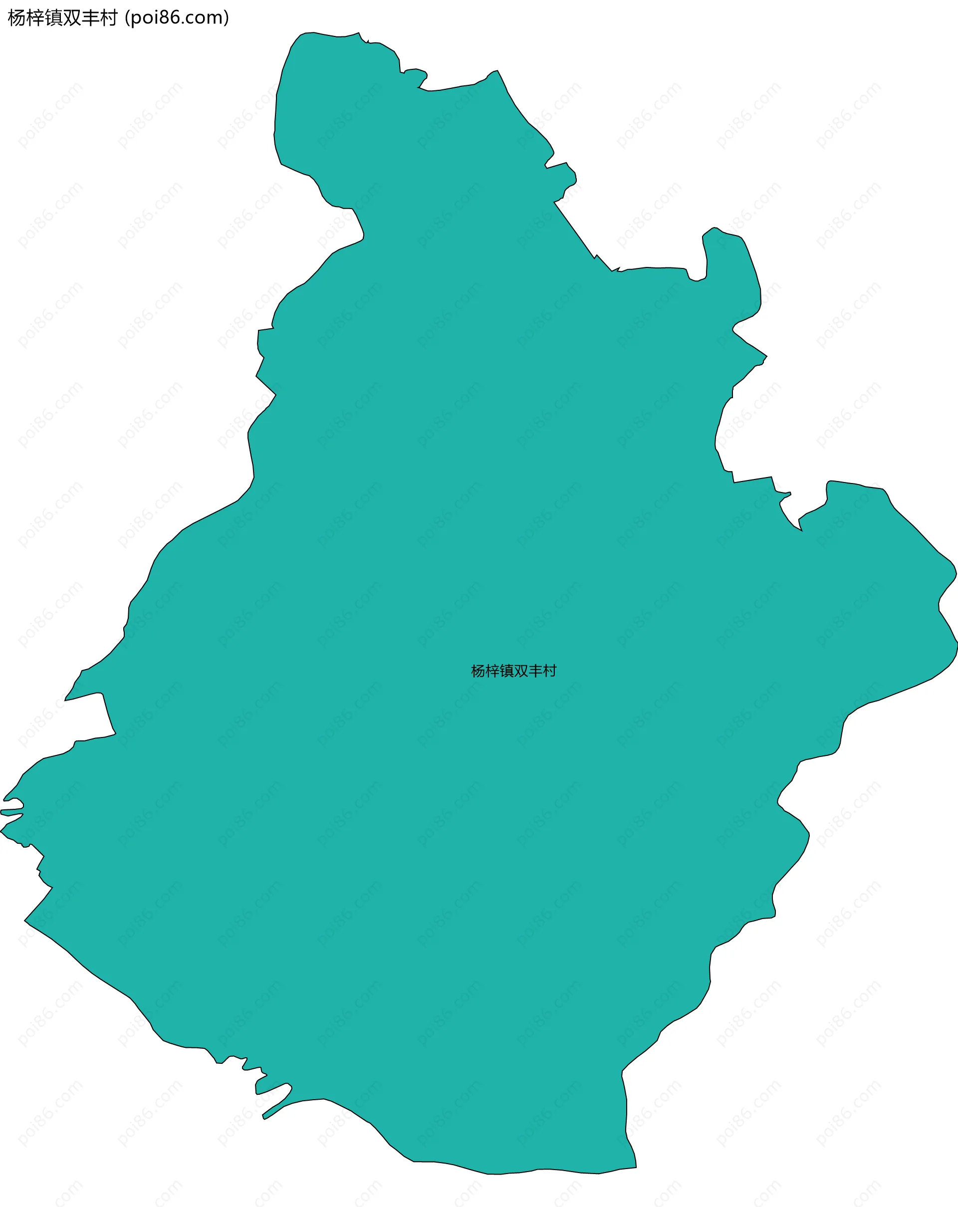 杨梓镇双丰村边界地图