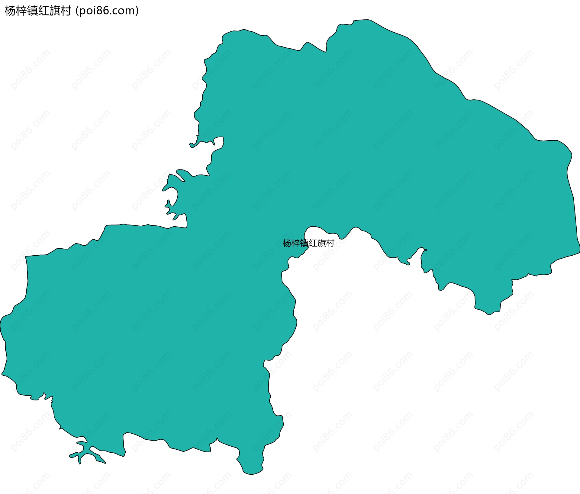 杨梓镇红旗村边界地图