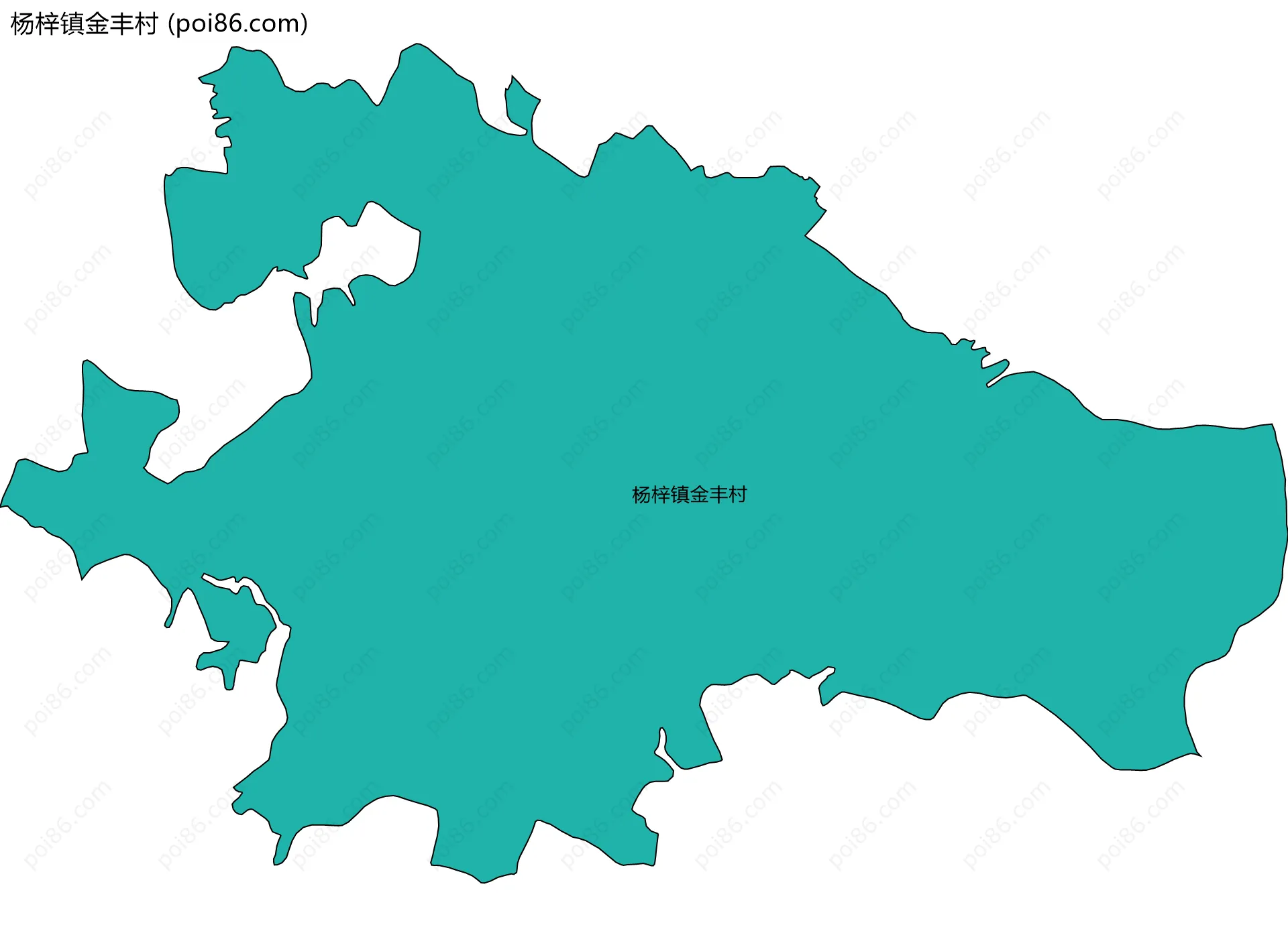 杨梓镇金丰村边界地图