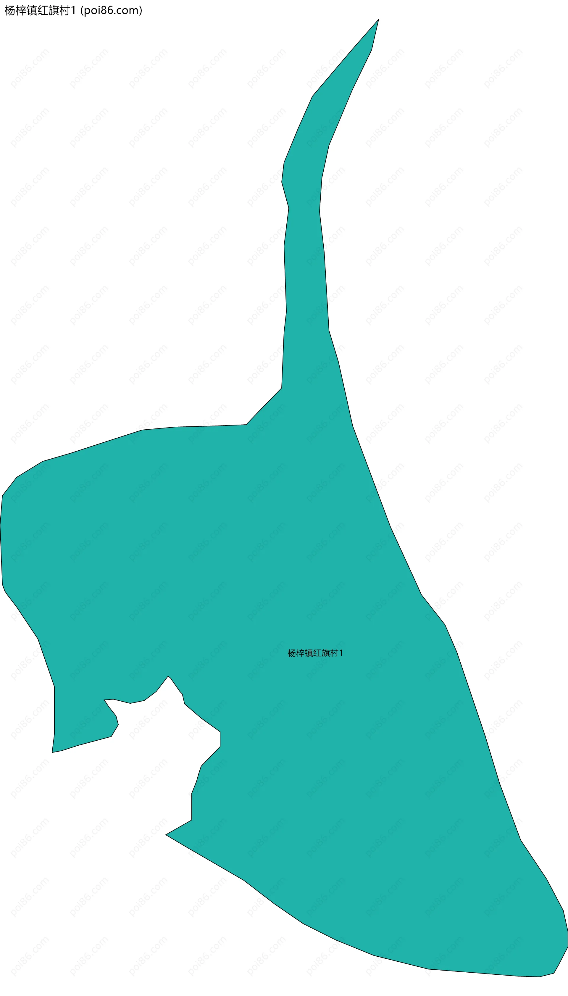 杨梓镇红旗村1边界地图