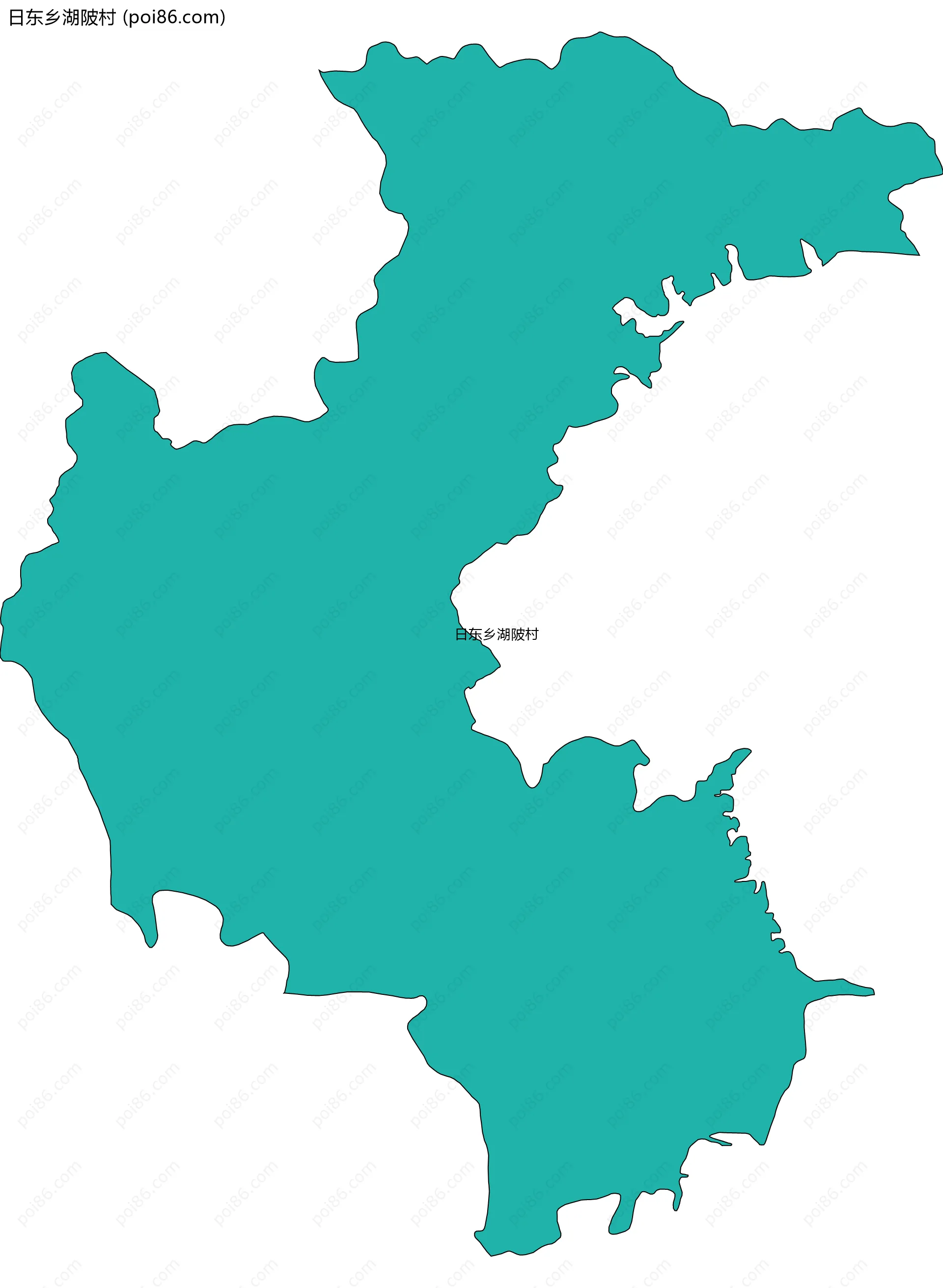 日东乡湖陂村边界地图