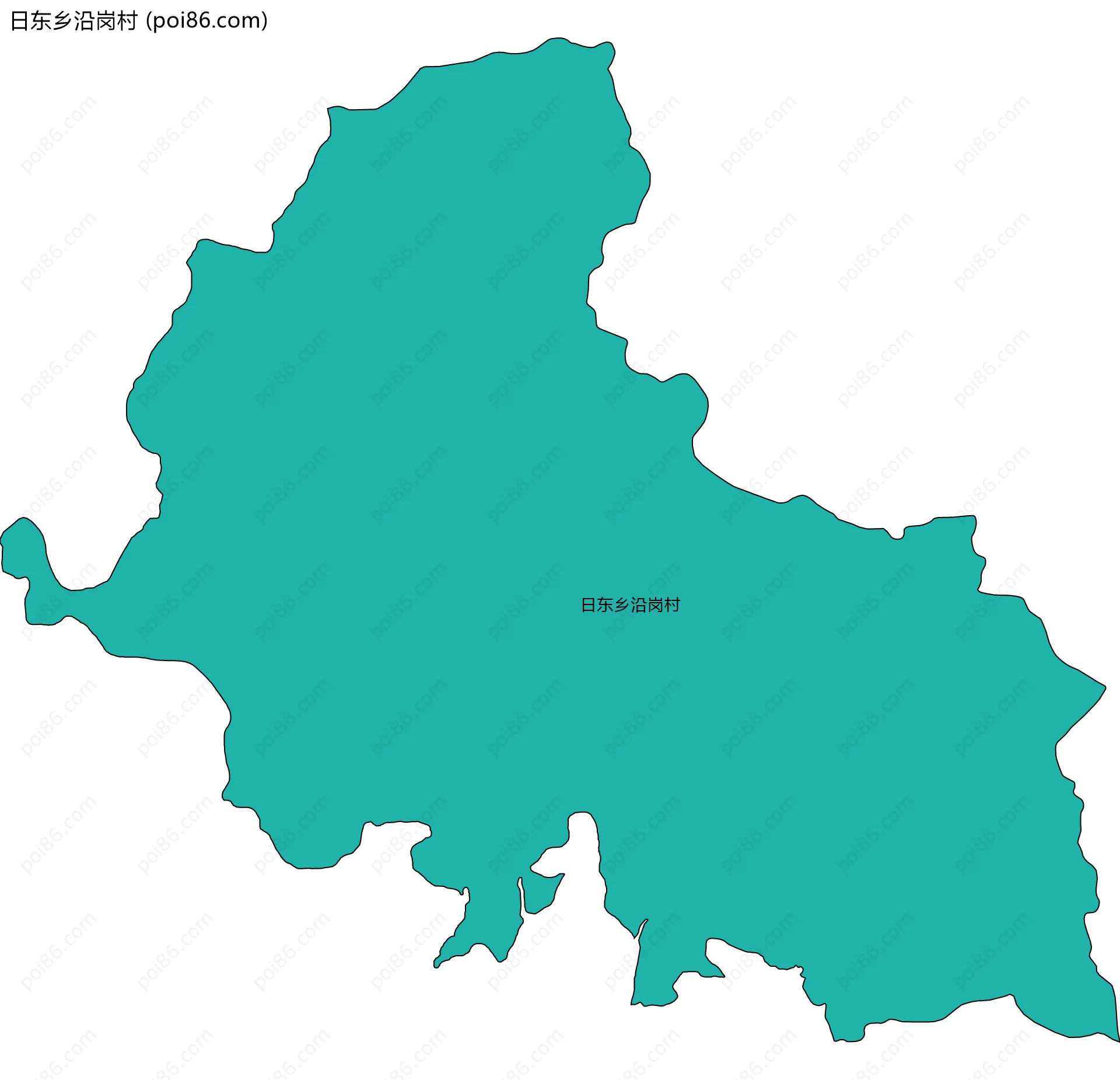 日东乡沿岗村边界地图