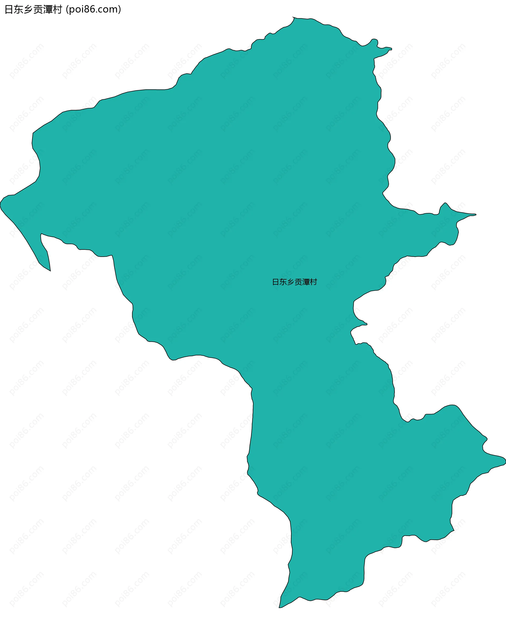 日东乡贡潭村边界地图