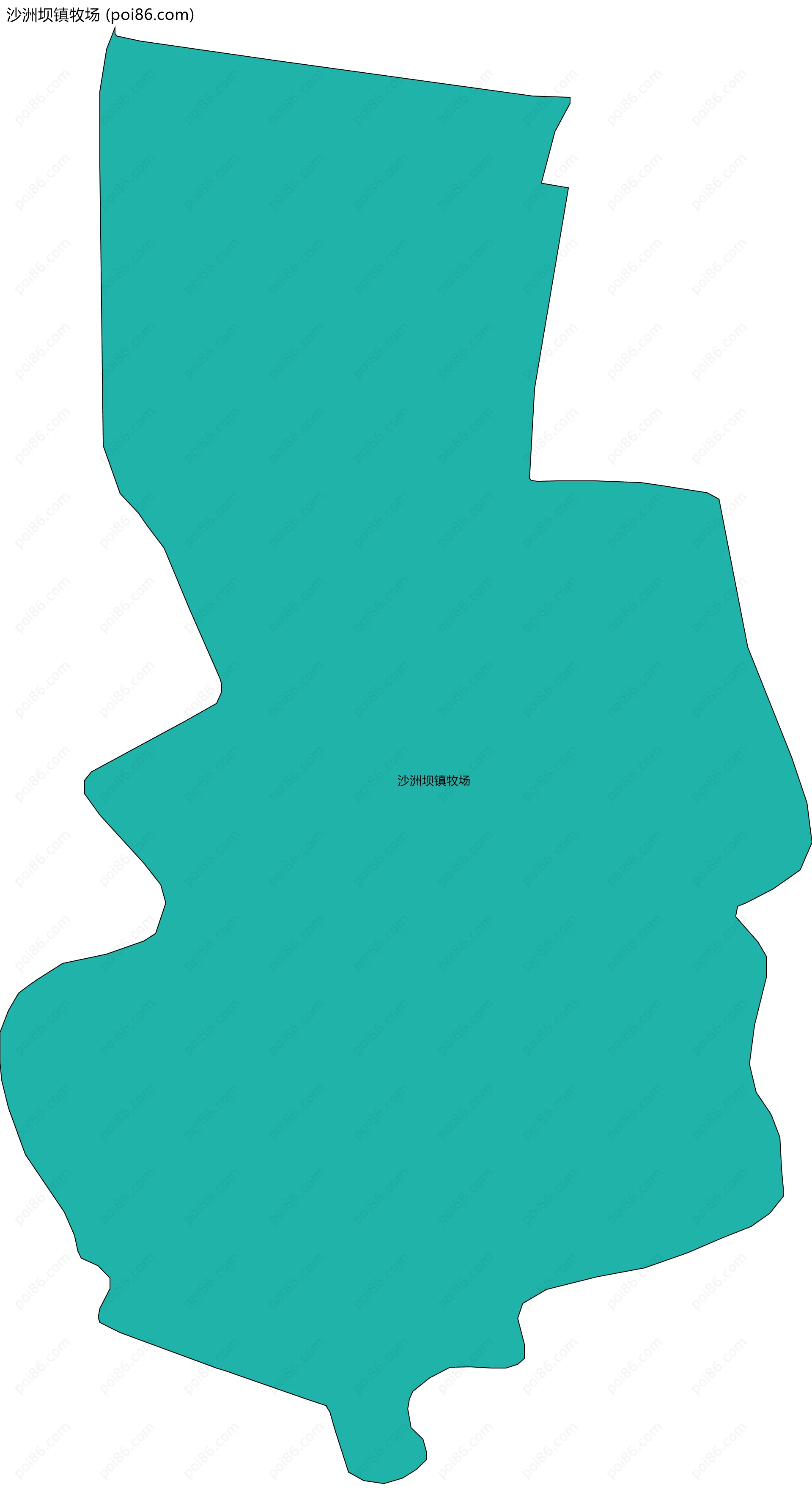 沙洲坝镇牧场边界地图