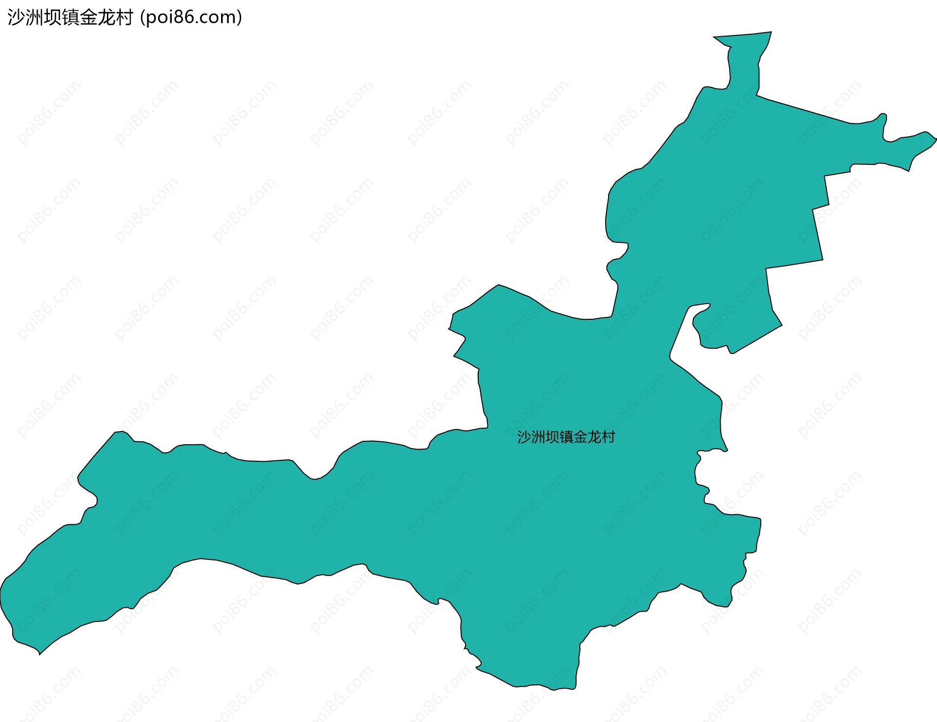 沙洲坝镇金龙村边界地图