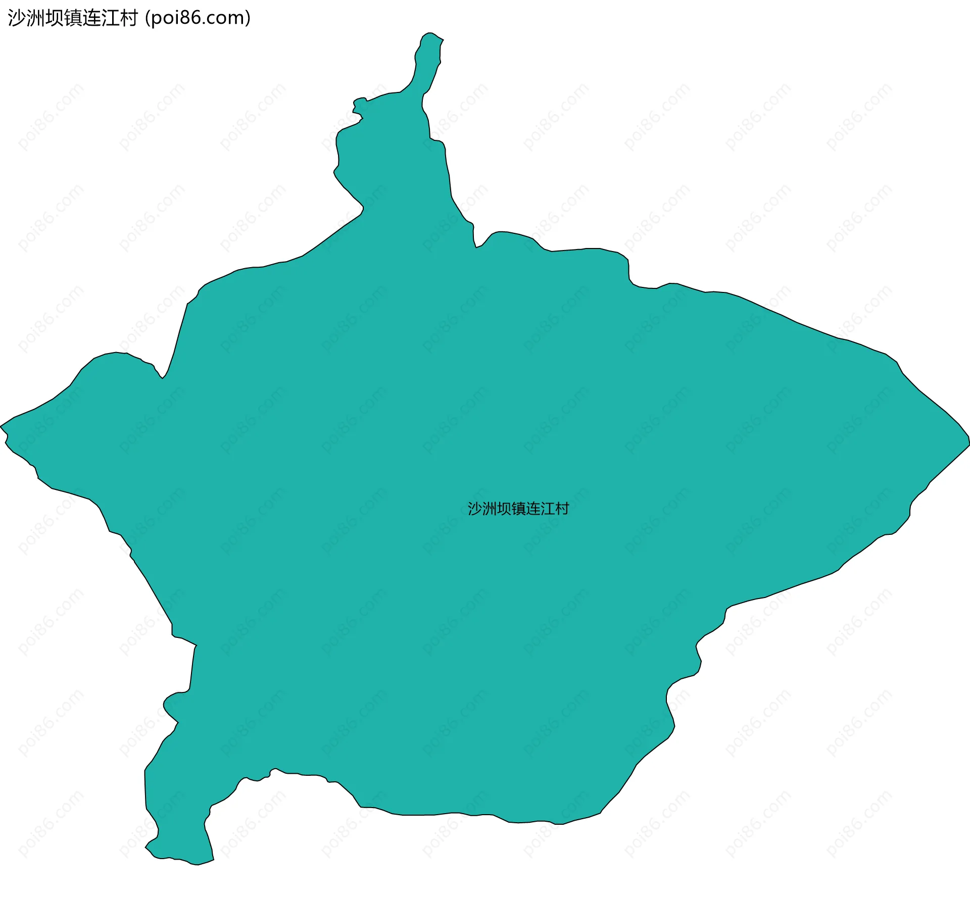 沙洲坝镇连江村边界地图