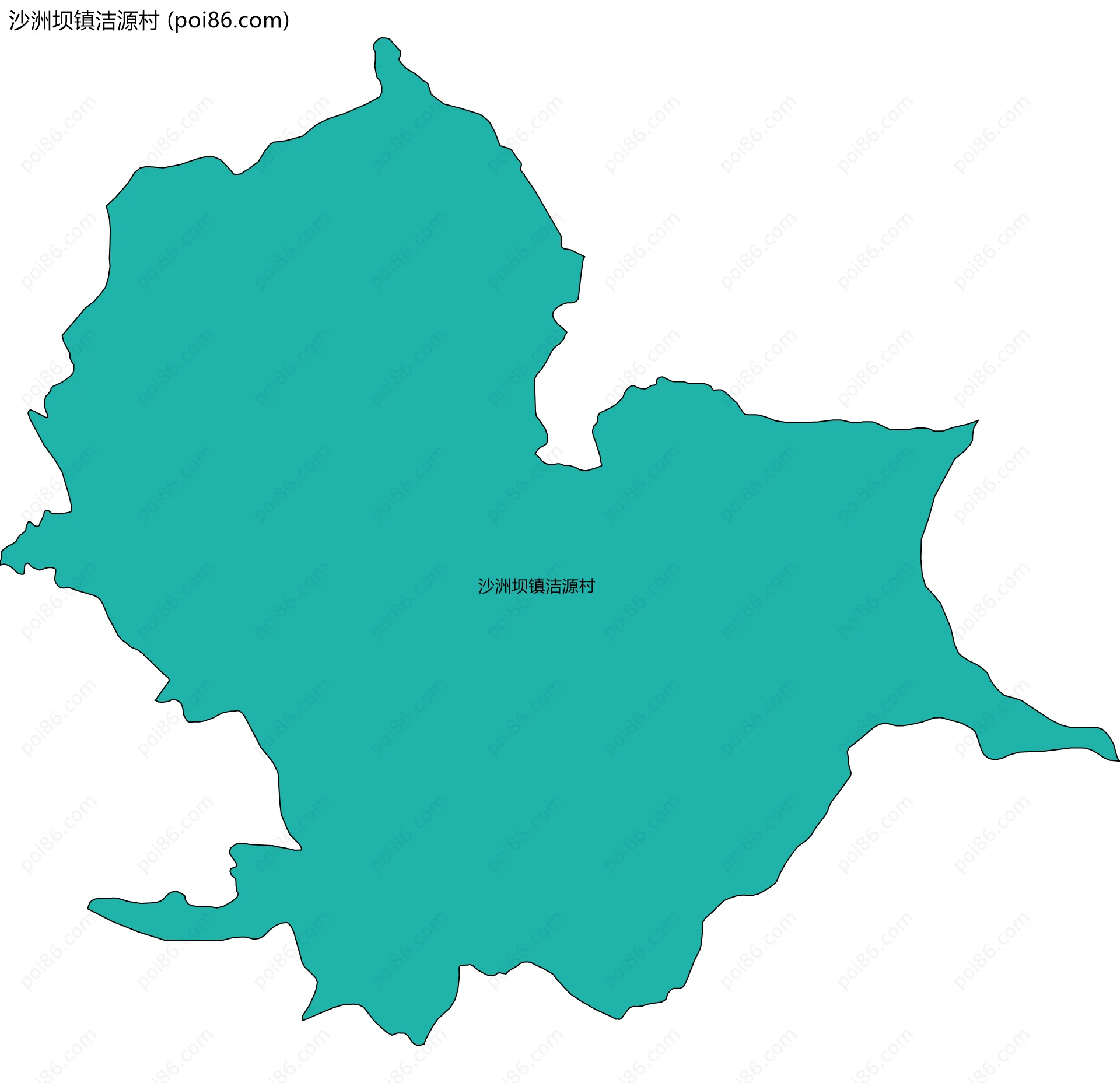 沙洲坝镇洁源村边界地图