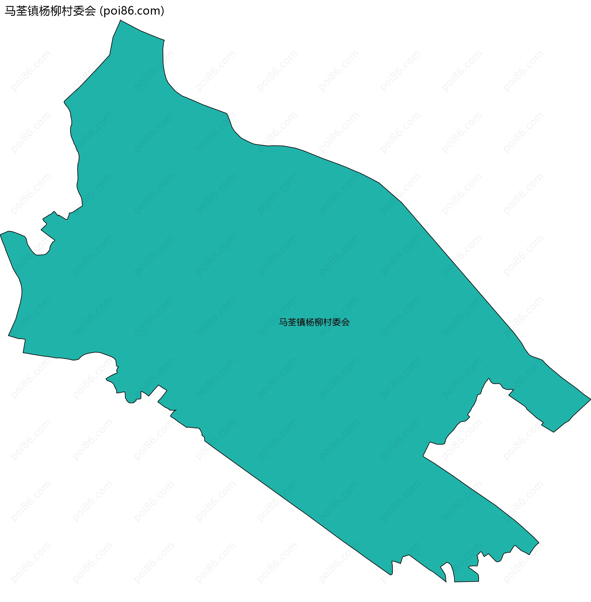 马荃镇杨柳村委会边界地图