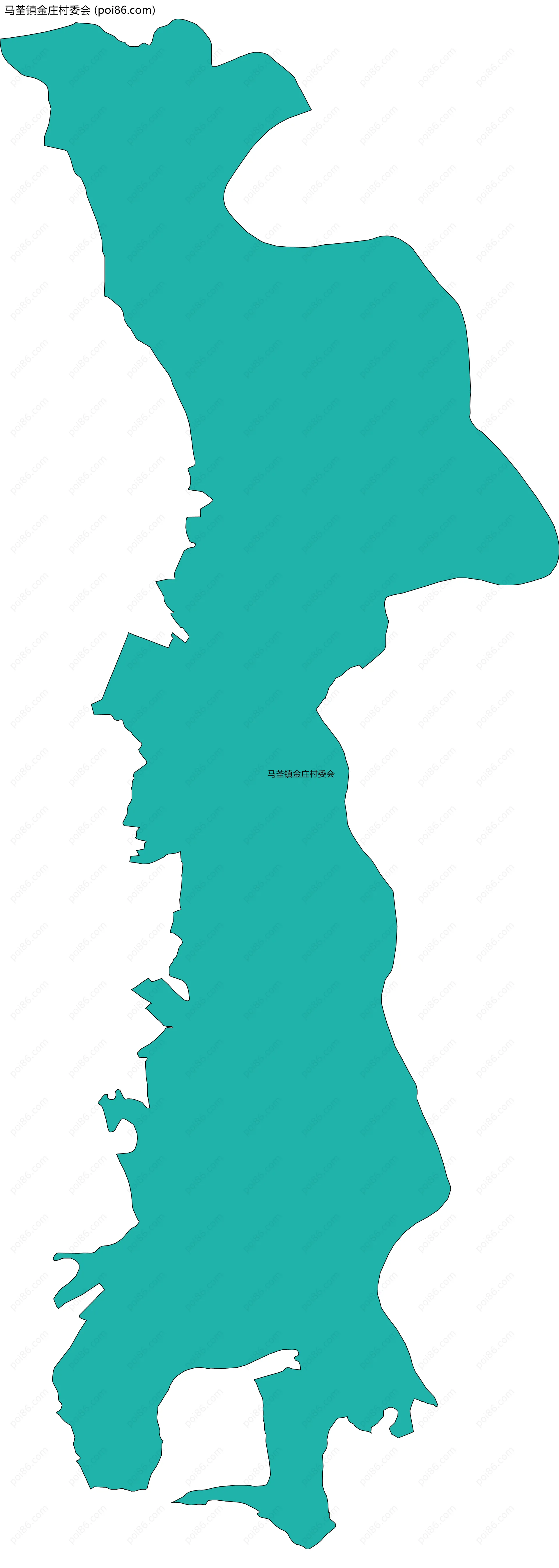 马荃镇金庄村委会边界地图