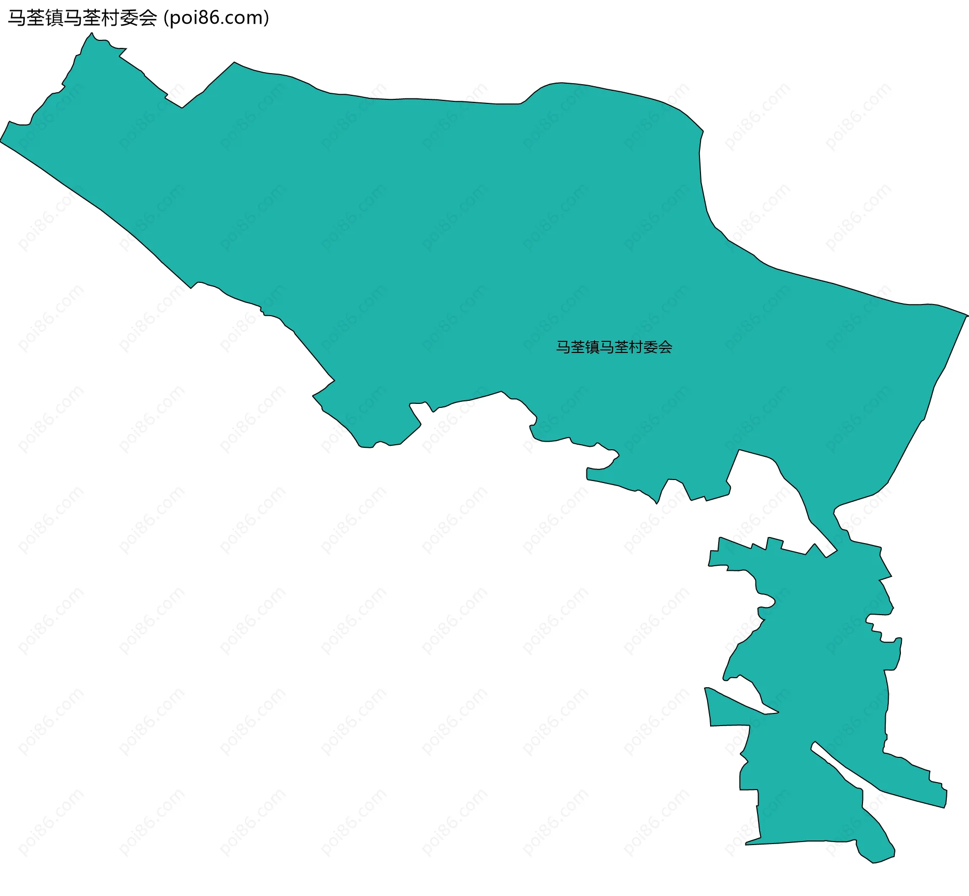 马荃镇马荃村委会边界地图