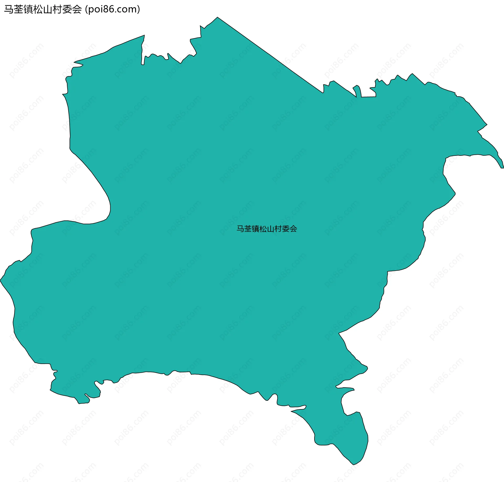 马荃镇松山村委会边界地图