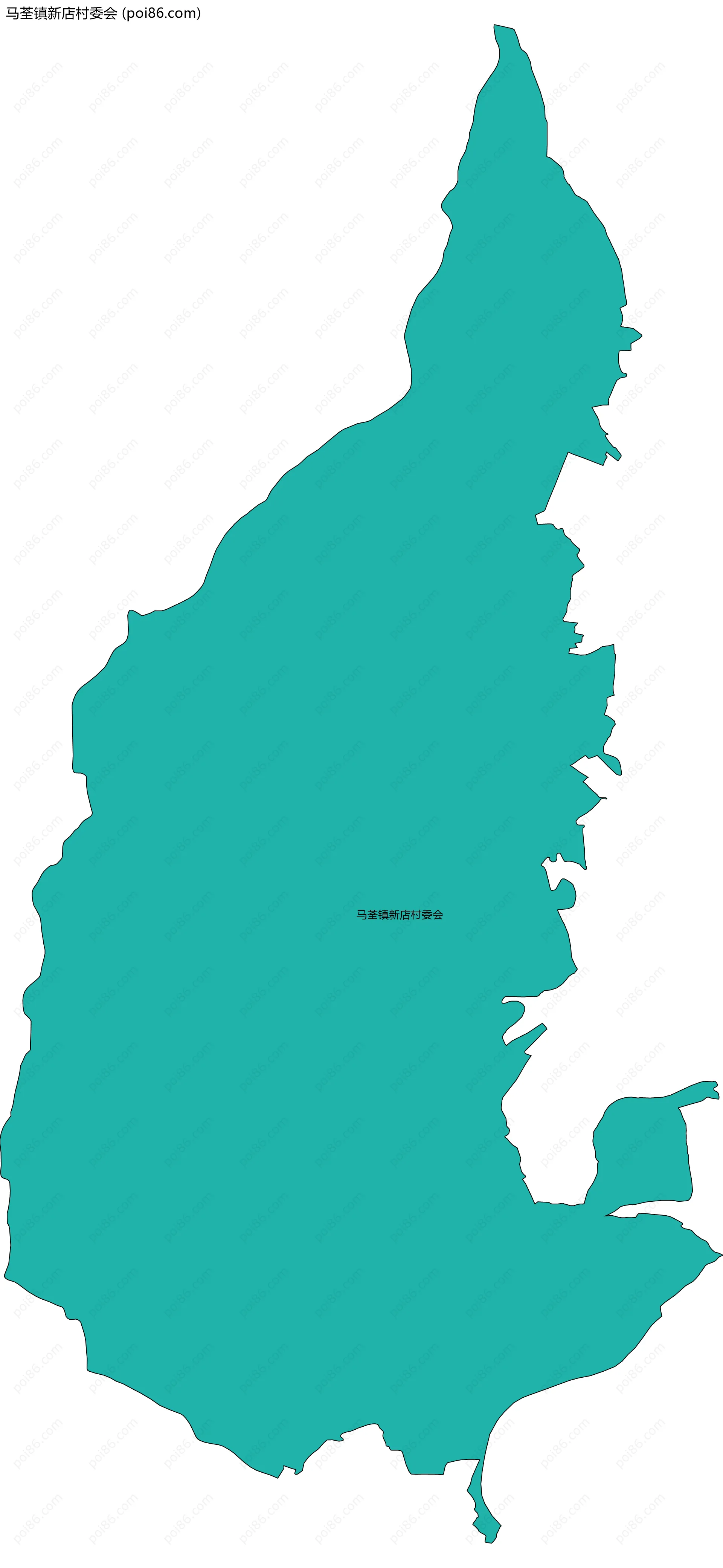 马荃镇新店村委会边界地图