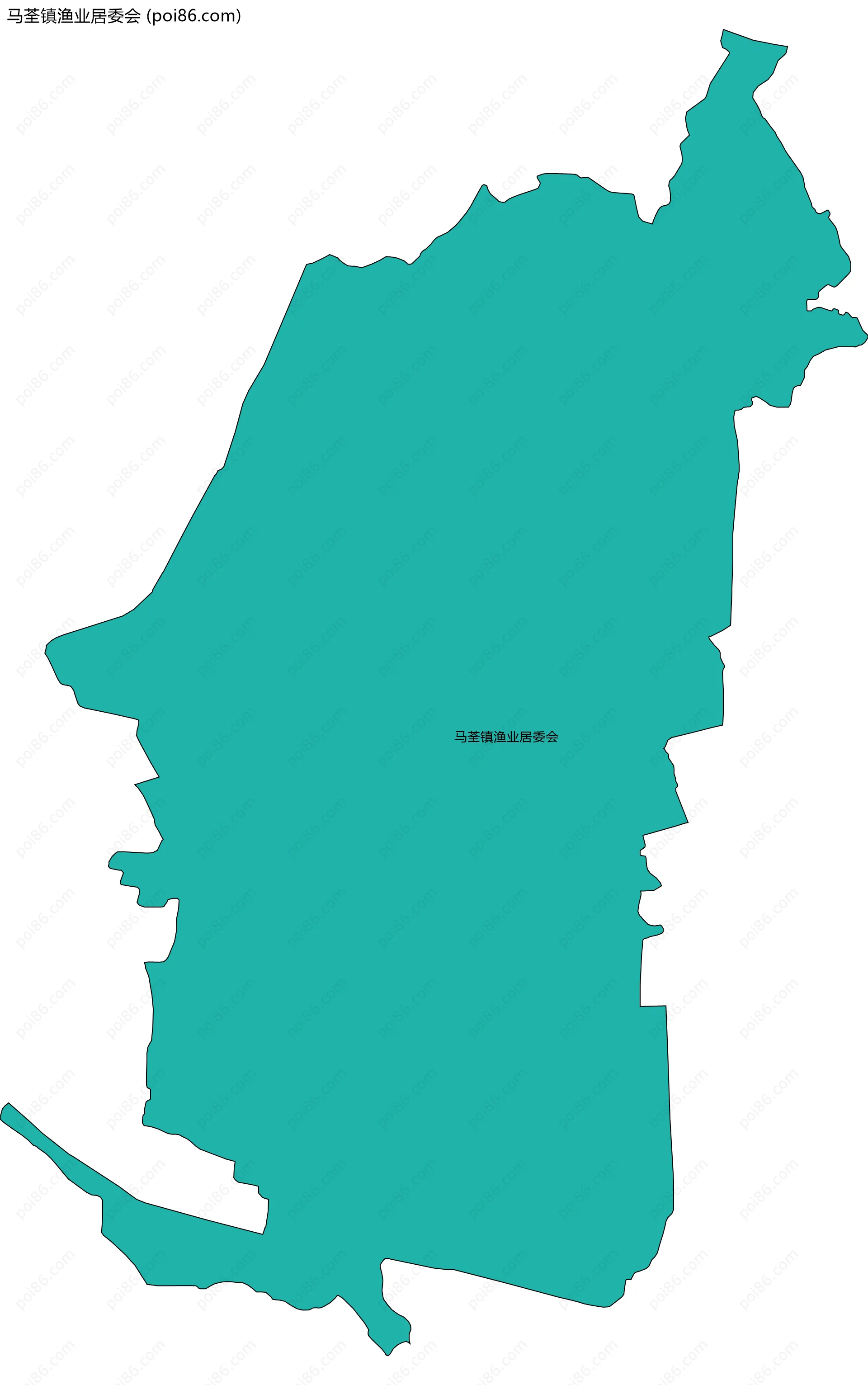 马荃镇渔业居委会边界地图