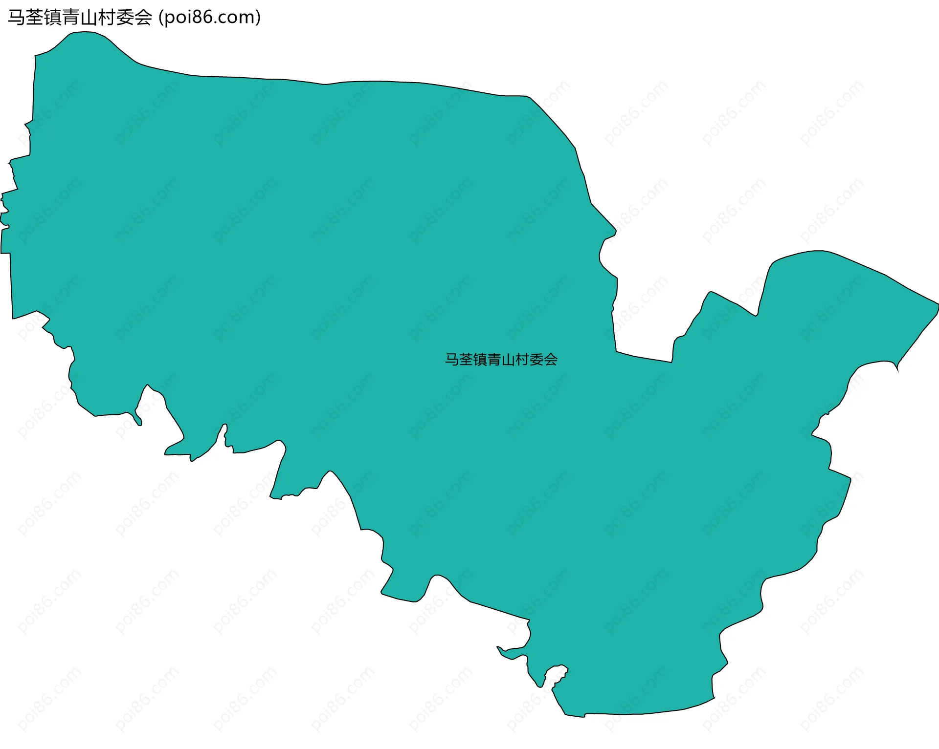 马荃镇青山村委会边界地图