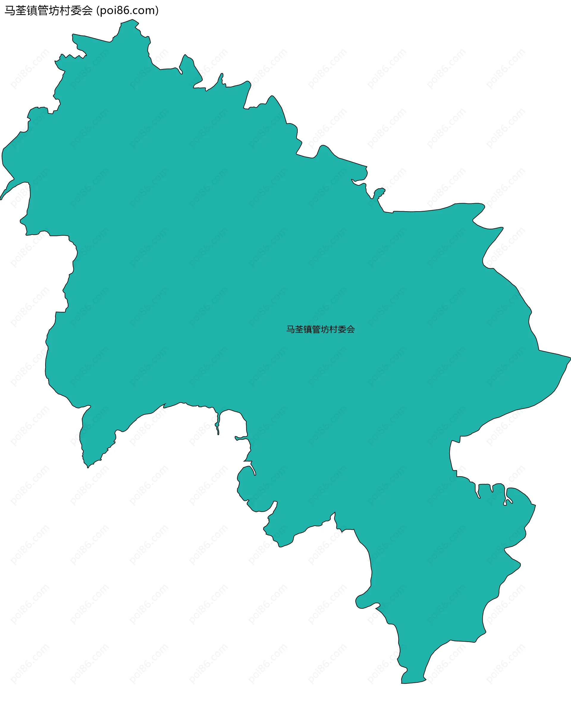 马荃镇管坊村委会边界地图