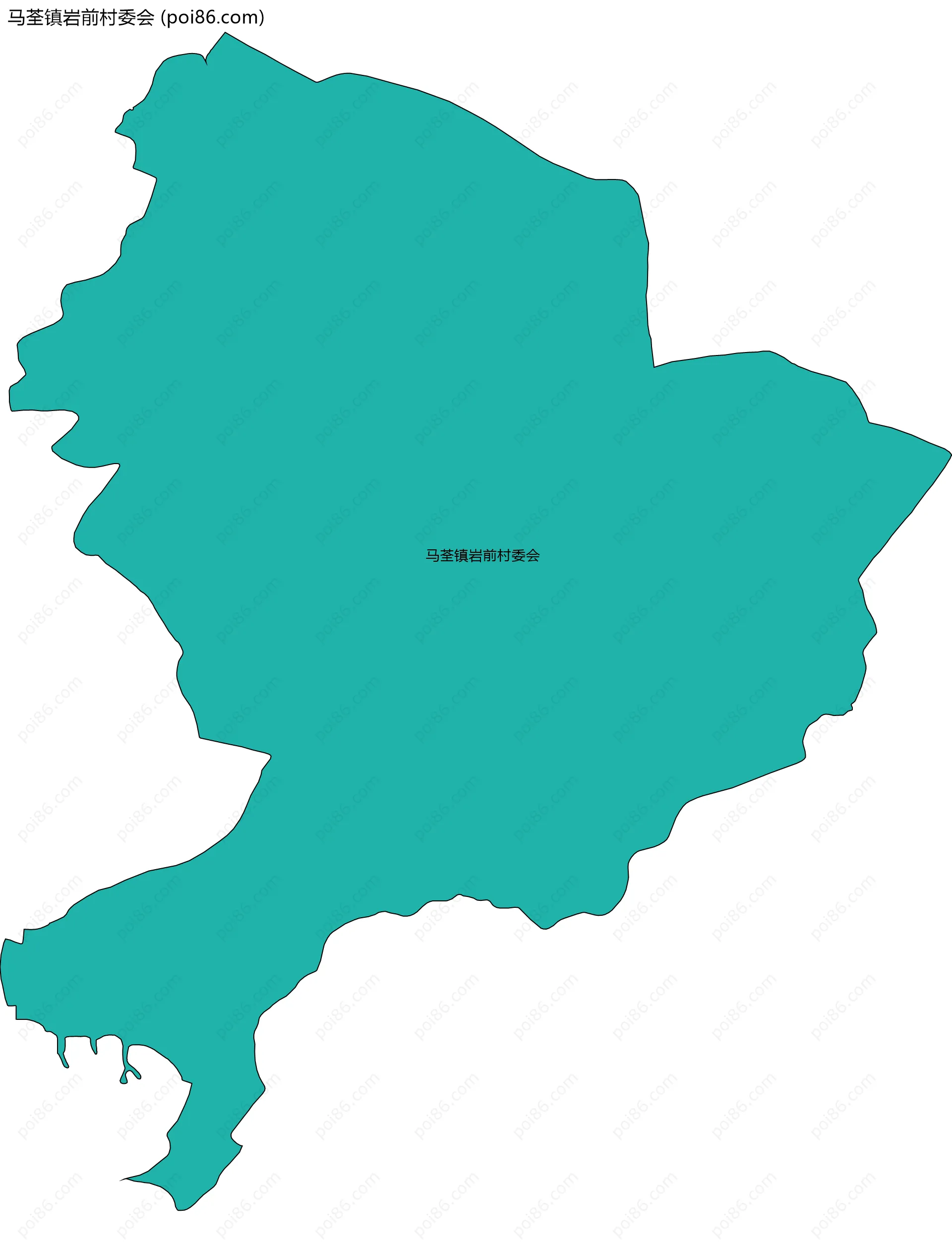 马荃镇岩前村委会边界地图