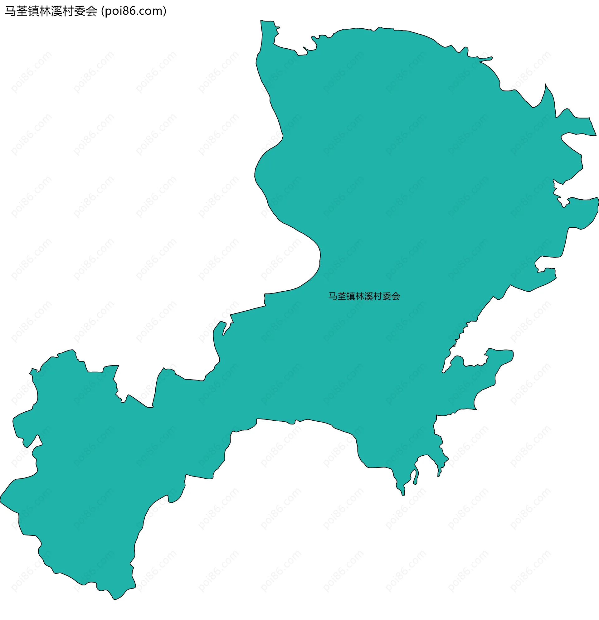 马荃镇林溪村委会边界地图