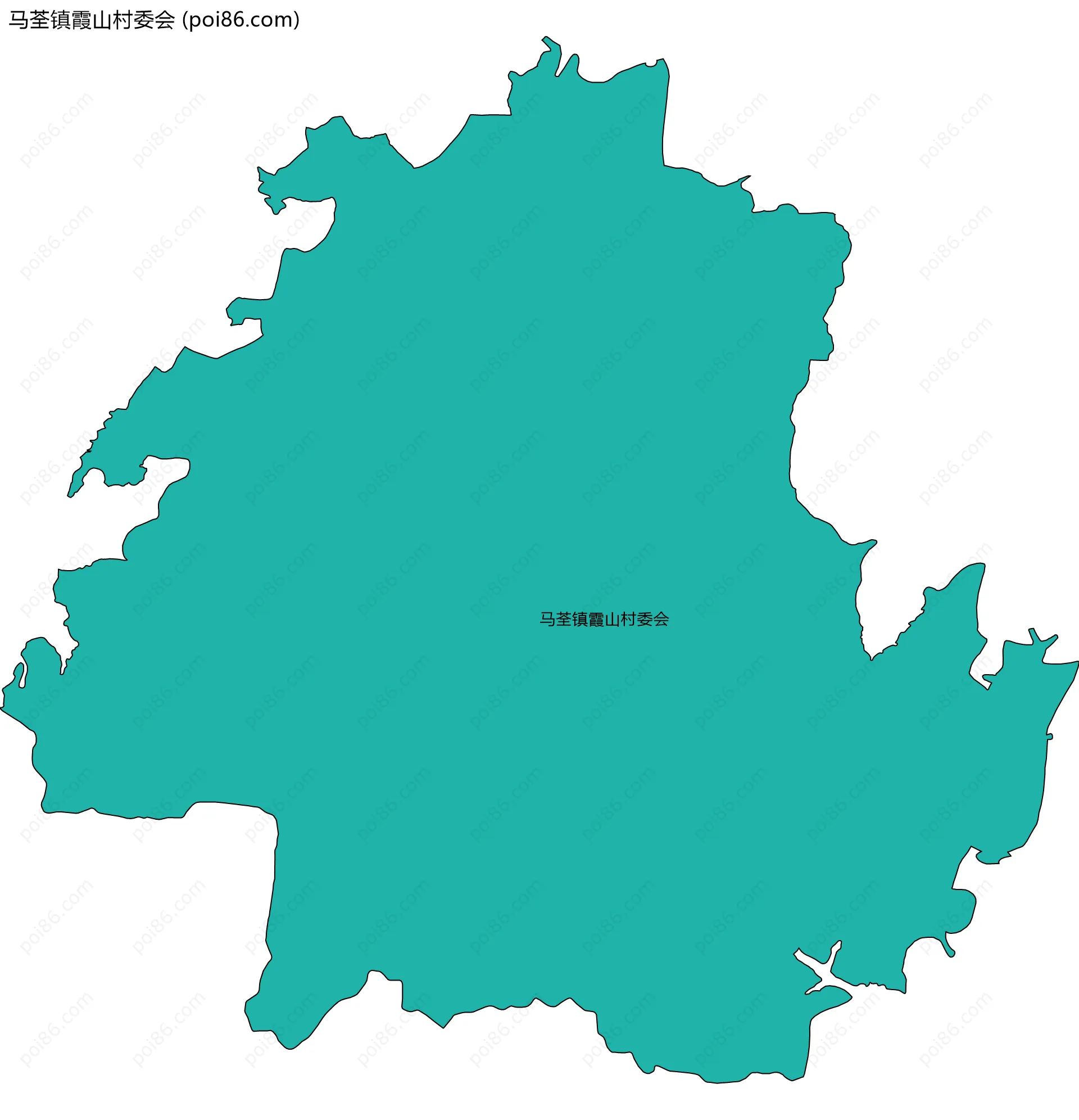 马荃镇霞山村委会边界地图