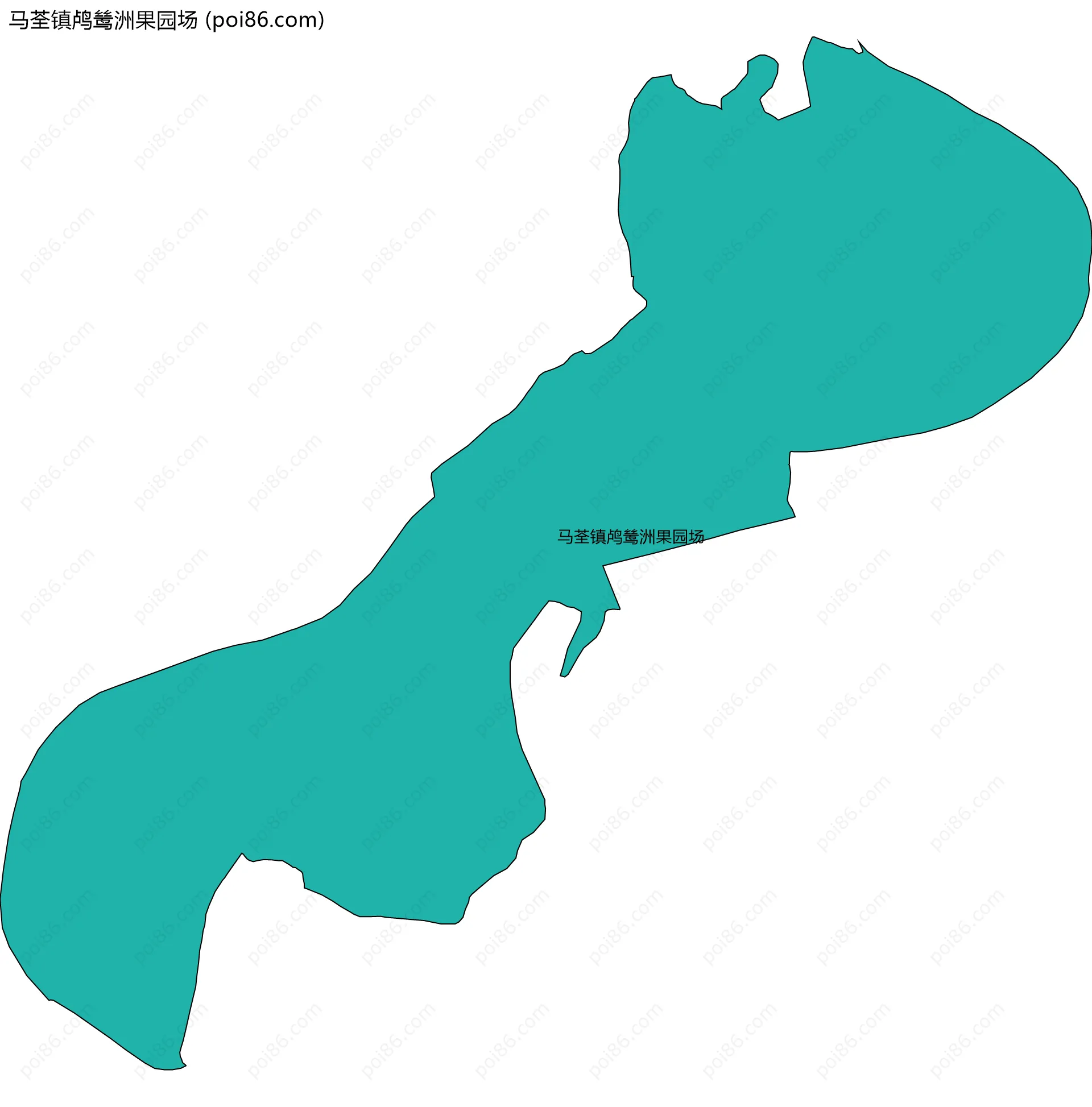 马荃镇鸬鸶洲果园场边界地图