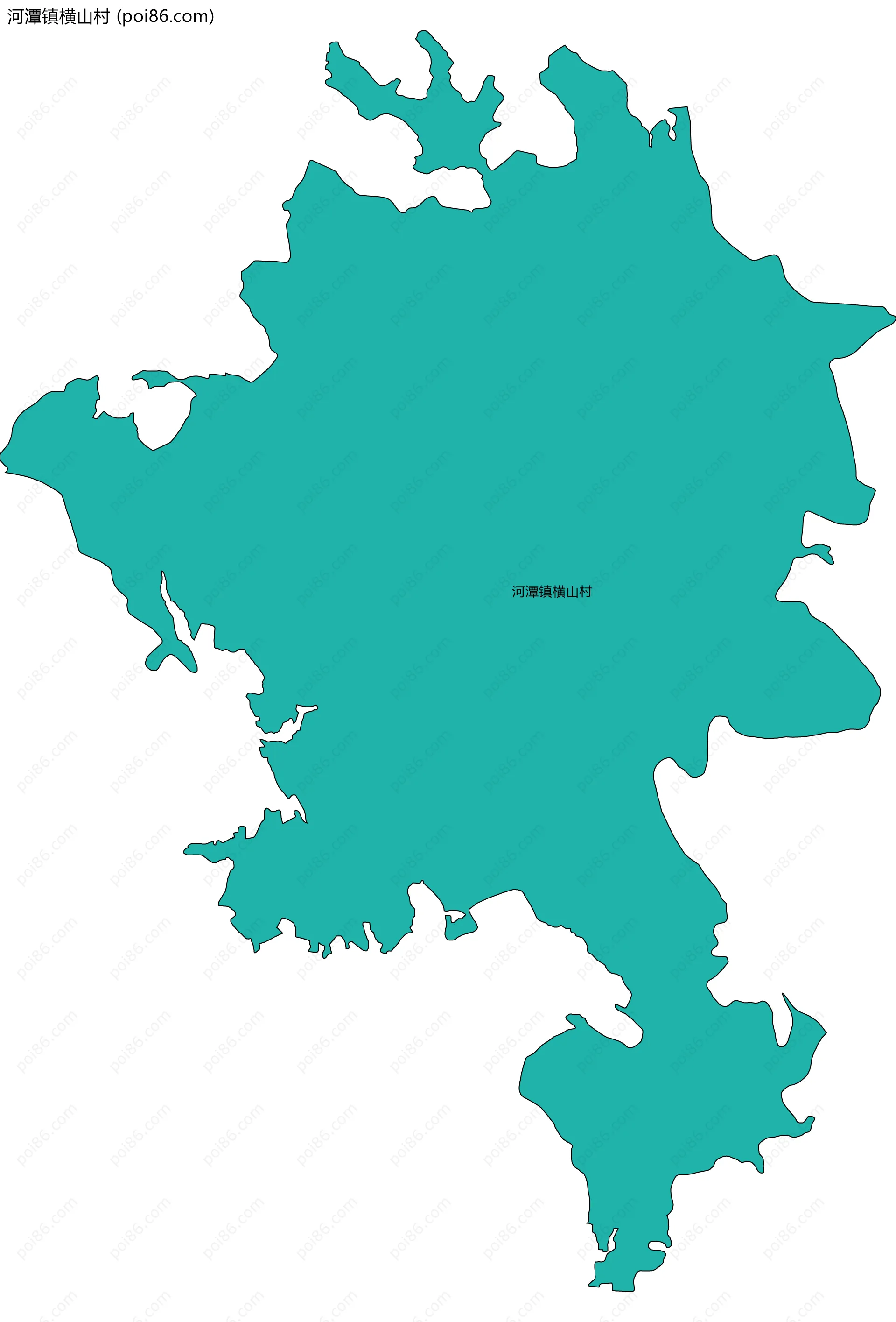 河潭镇横山村边界地图