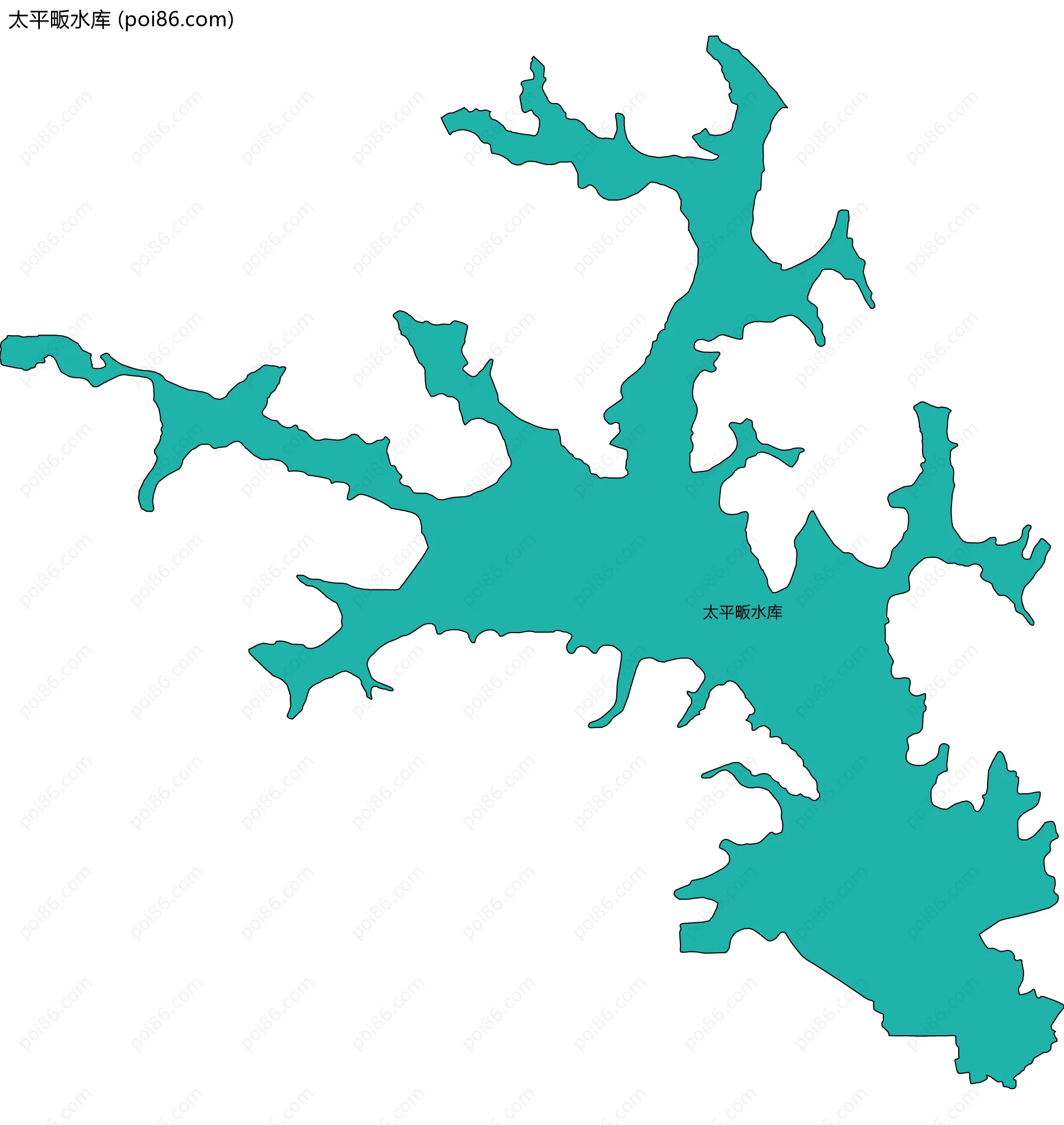 太平畈水库边界地图