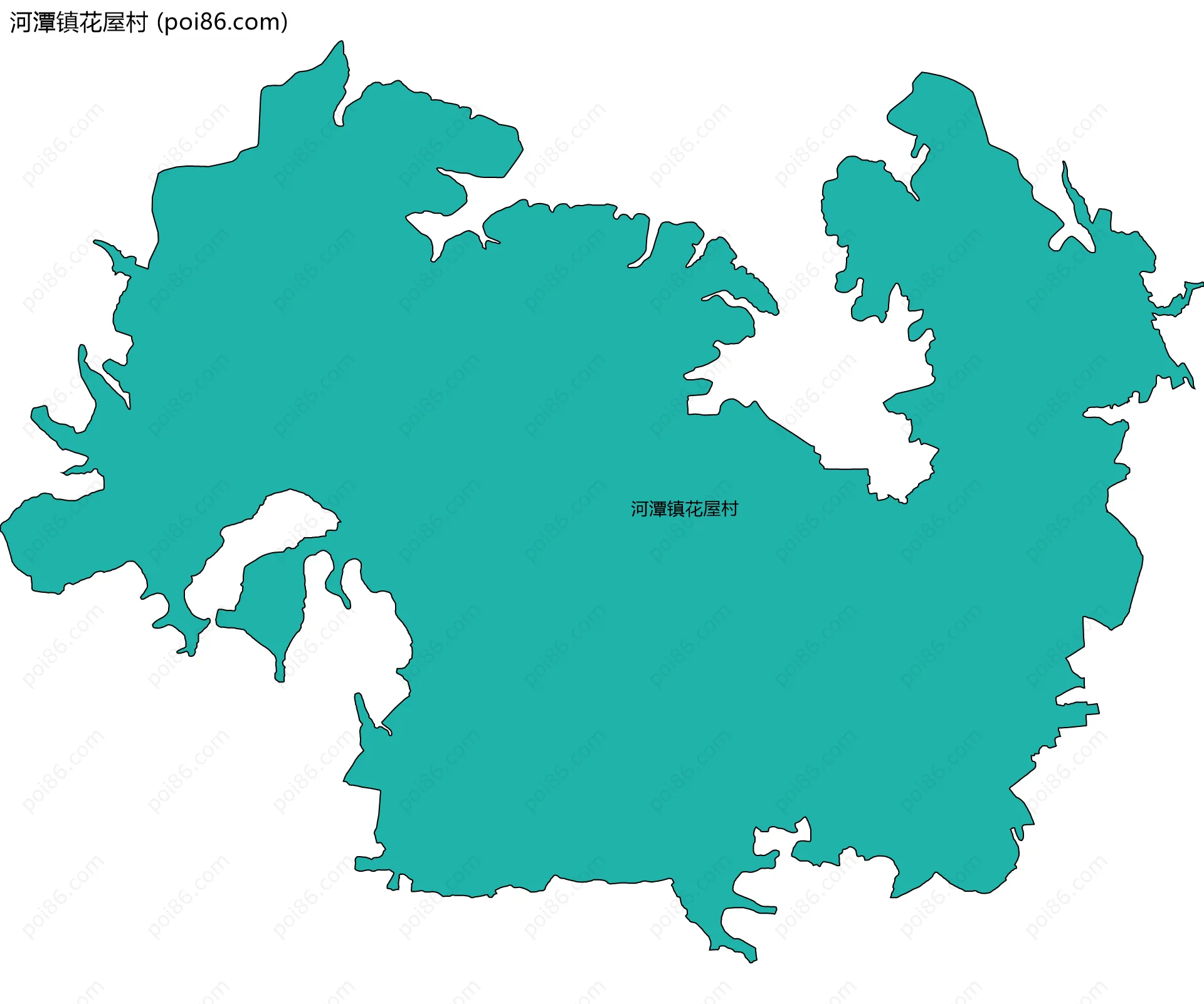 河潭镇花屋村边界地图