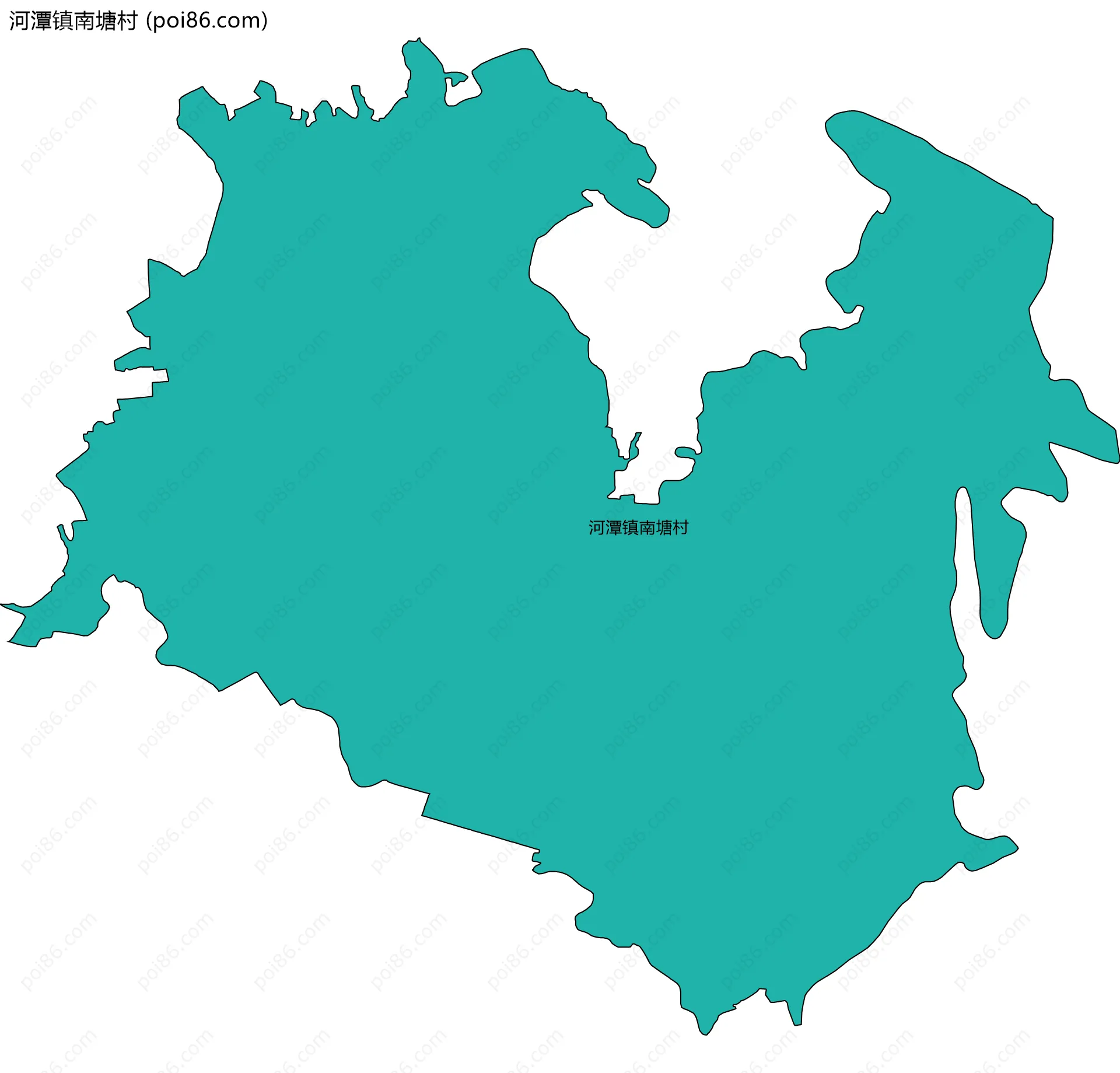 河潭镇南塘村边界地图