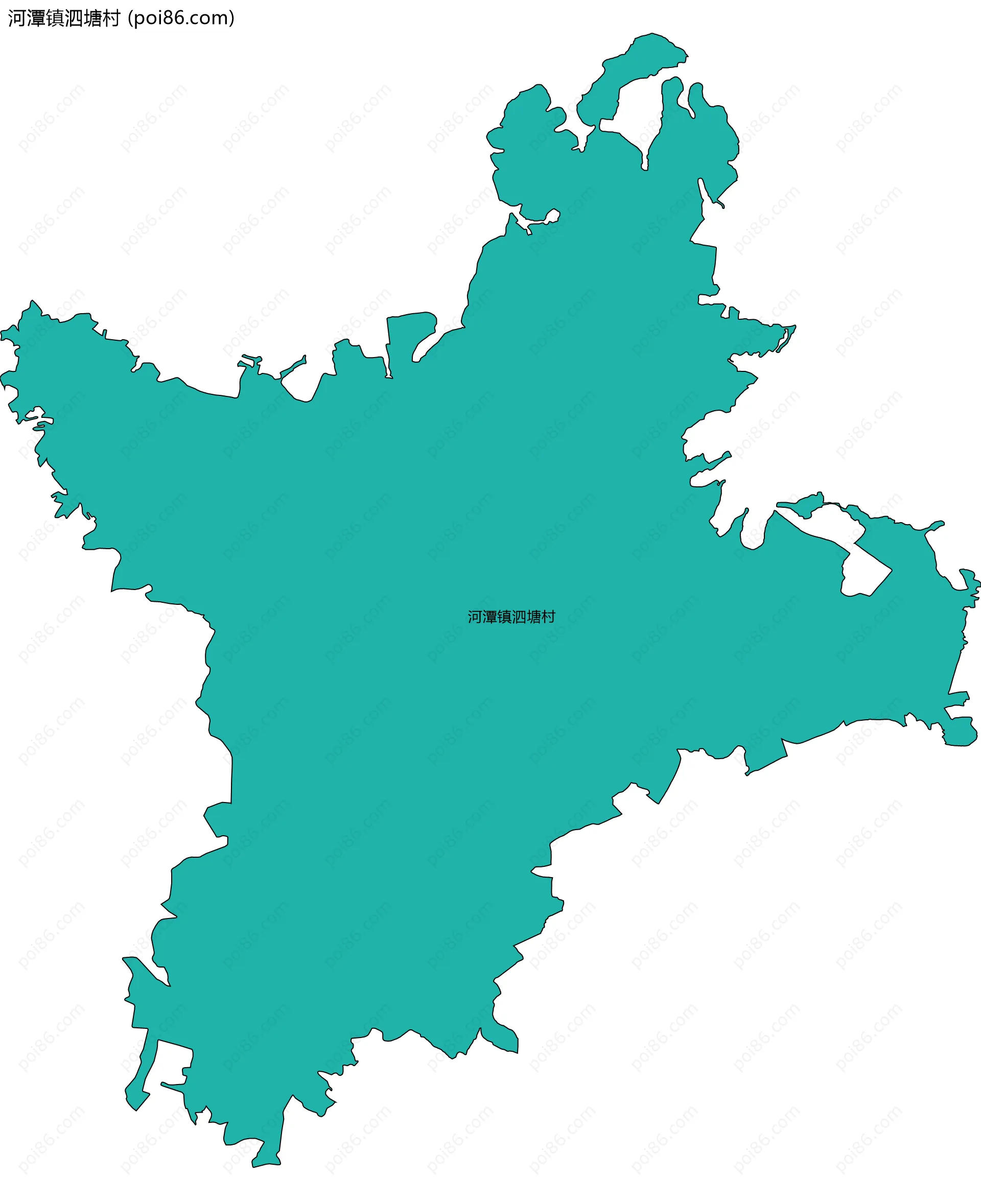 河潭镇泗塘村边界地图