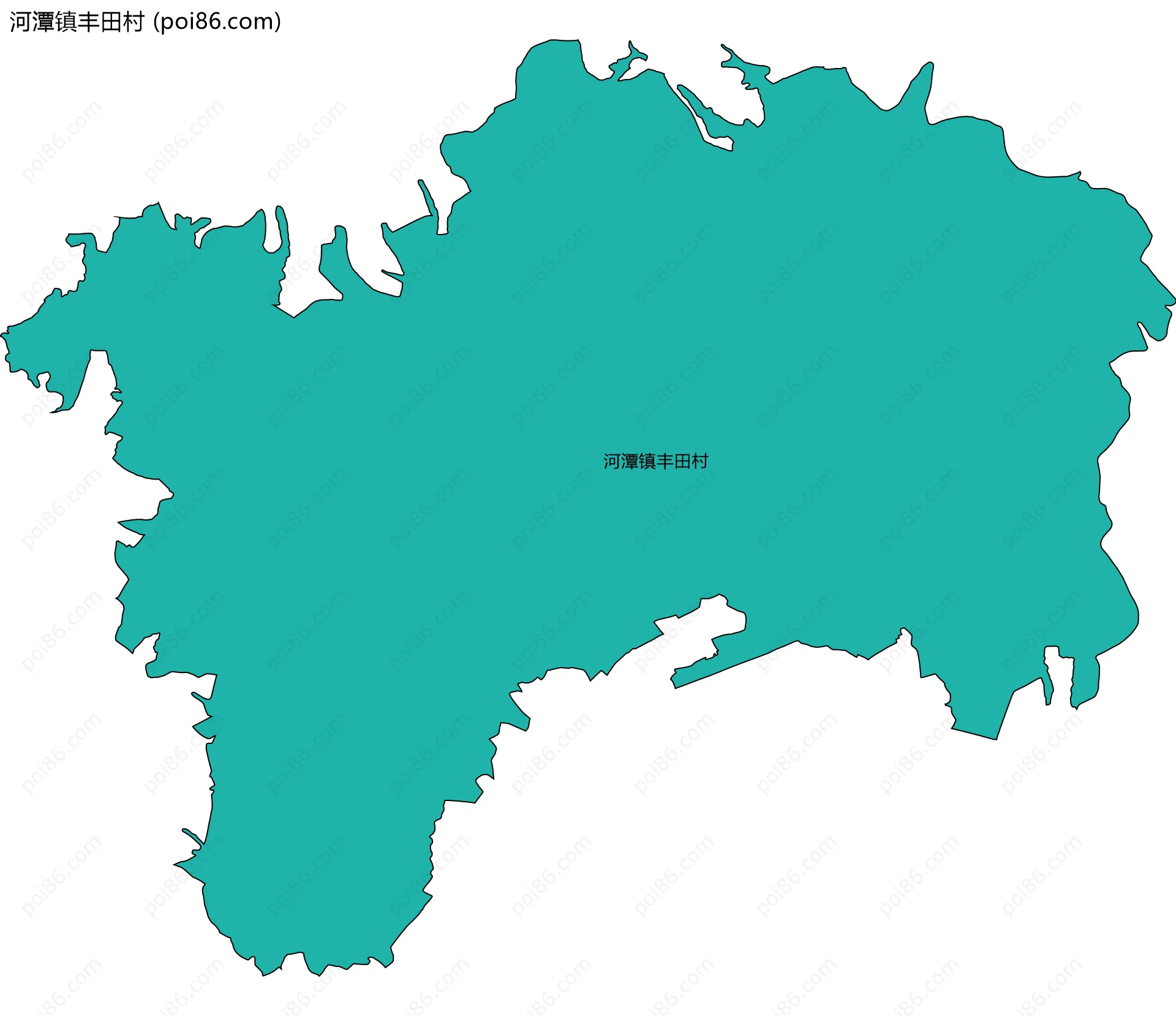 河潭镇丰田村边界地图