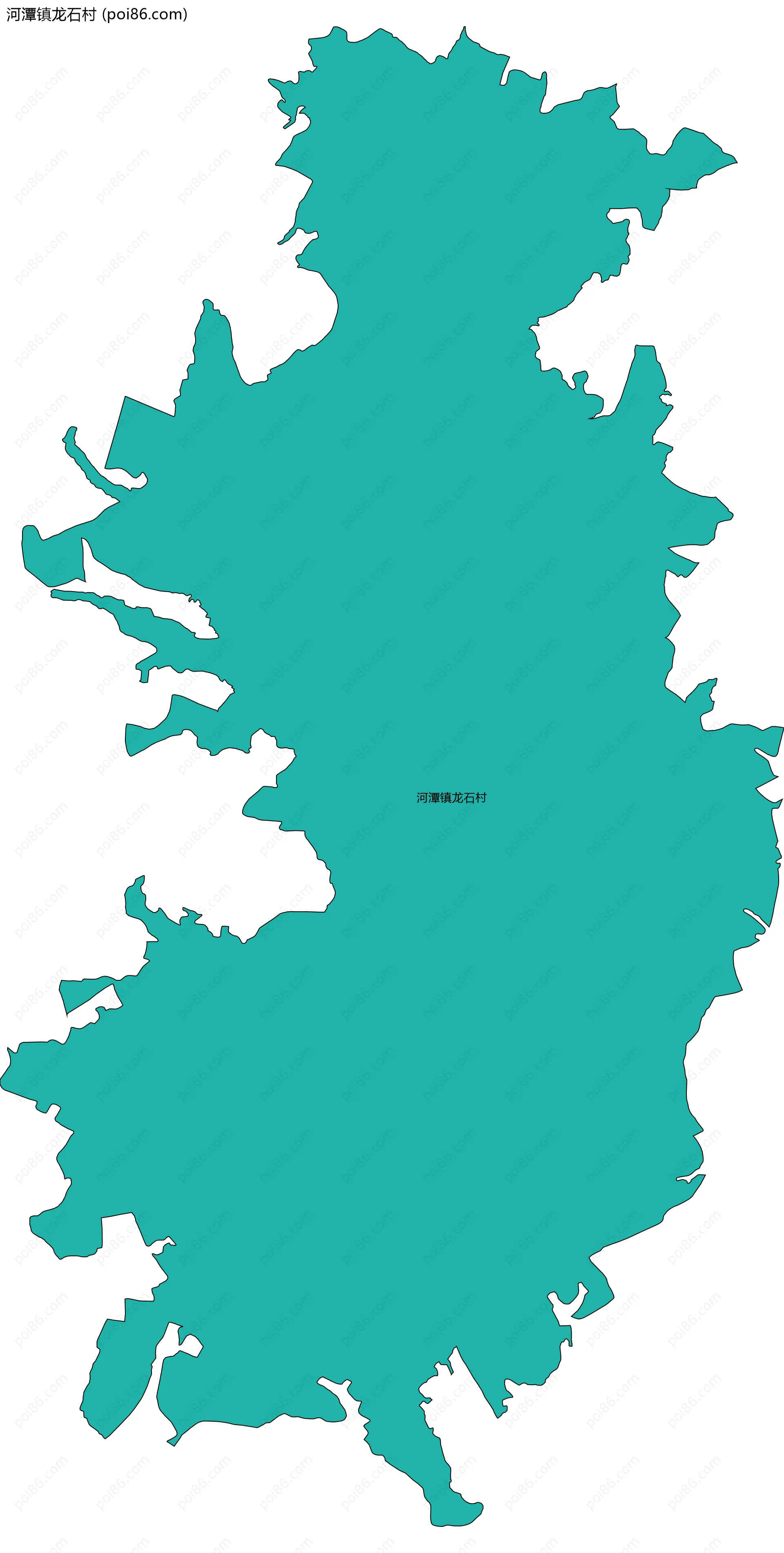 河潭镇龙石村边界地图