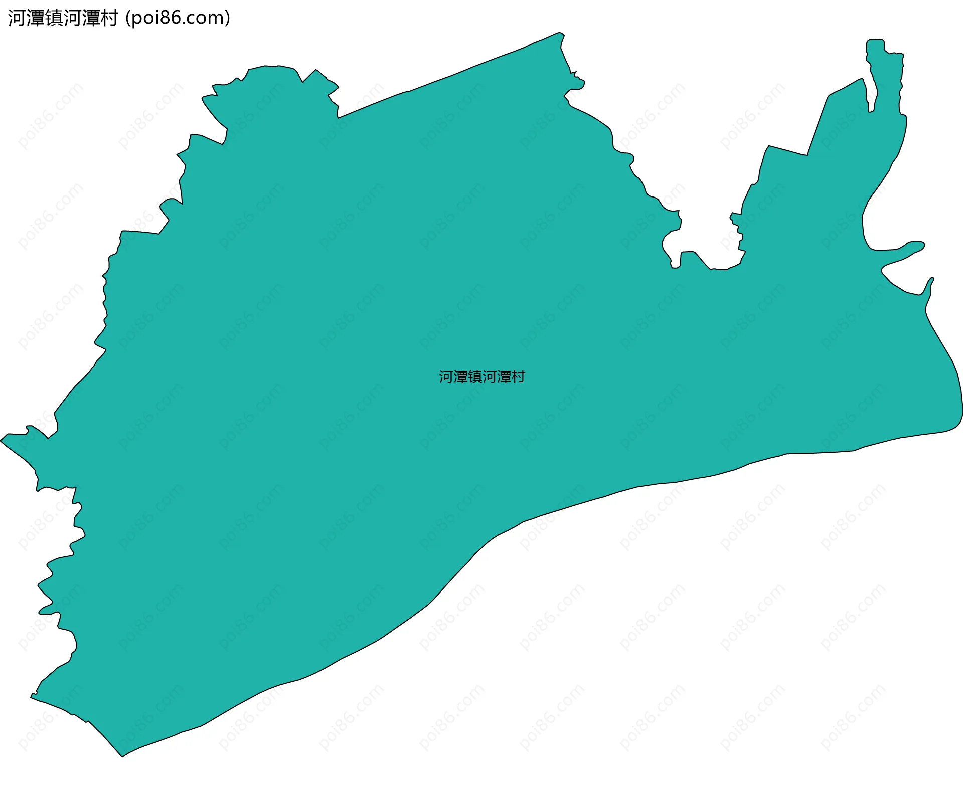 河潭镇河潭村边界地图