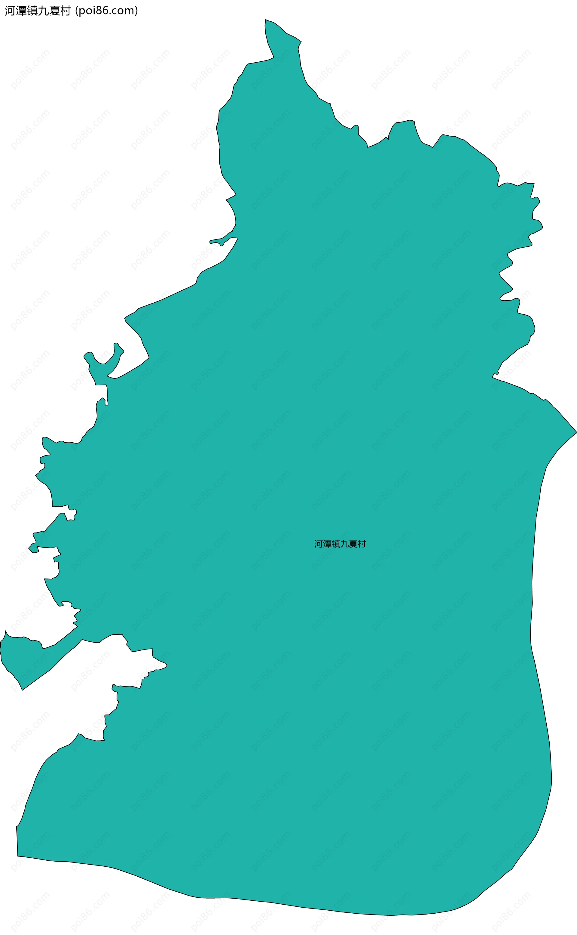 河潭镇九夏村边界地图