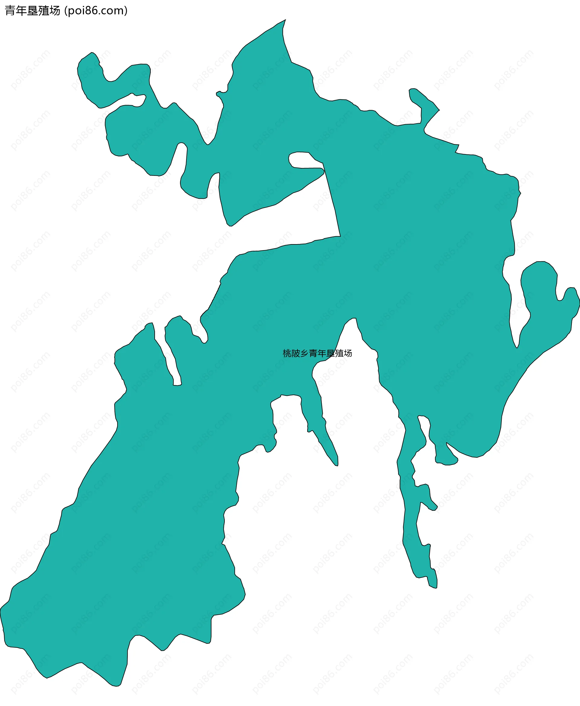 青年垦殖场边界地图(五级行政区划)