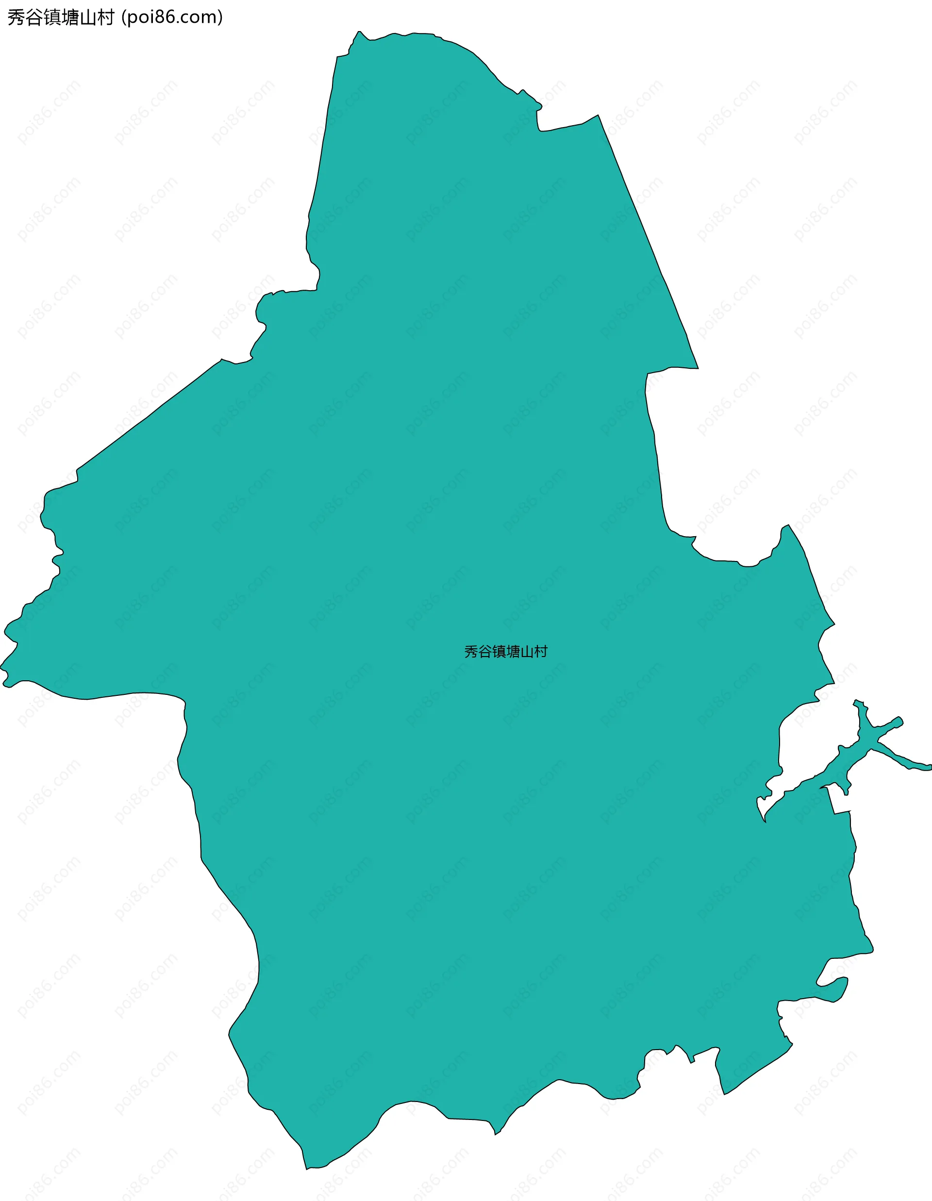 秀谷镇塘山村边界地图