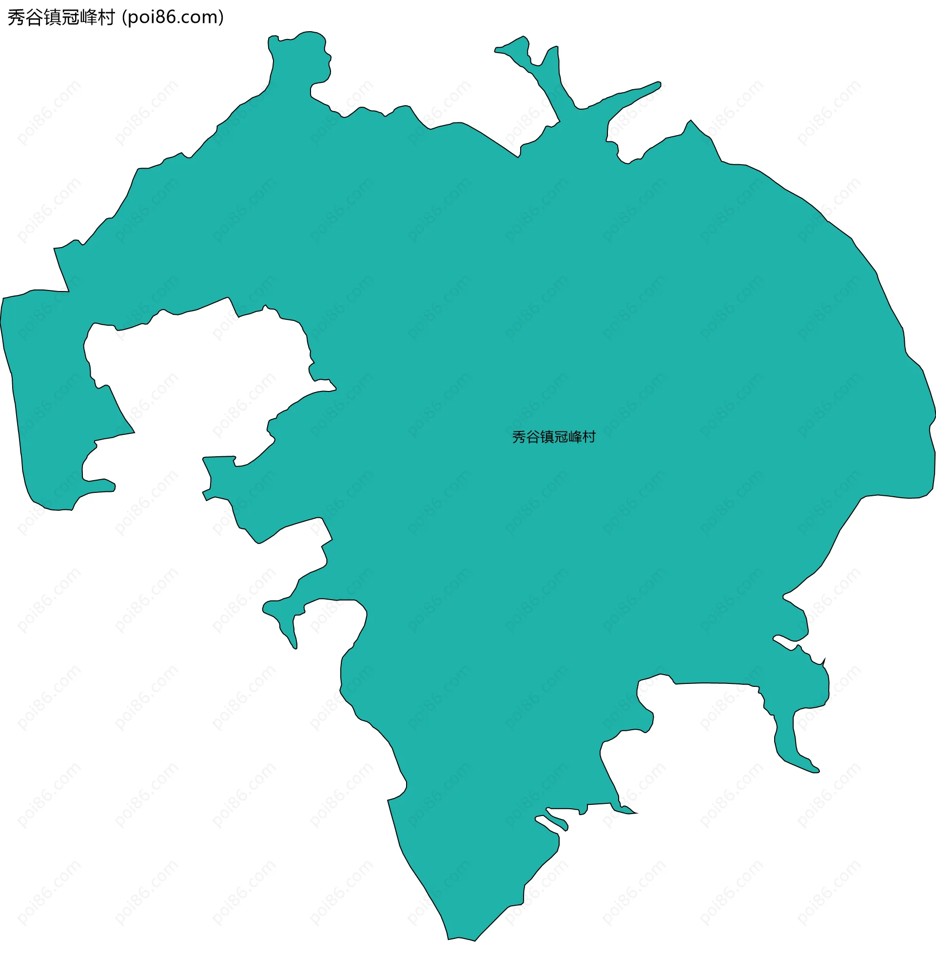 秀谷镇冠峰村边界地图