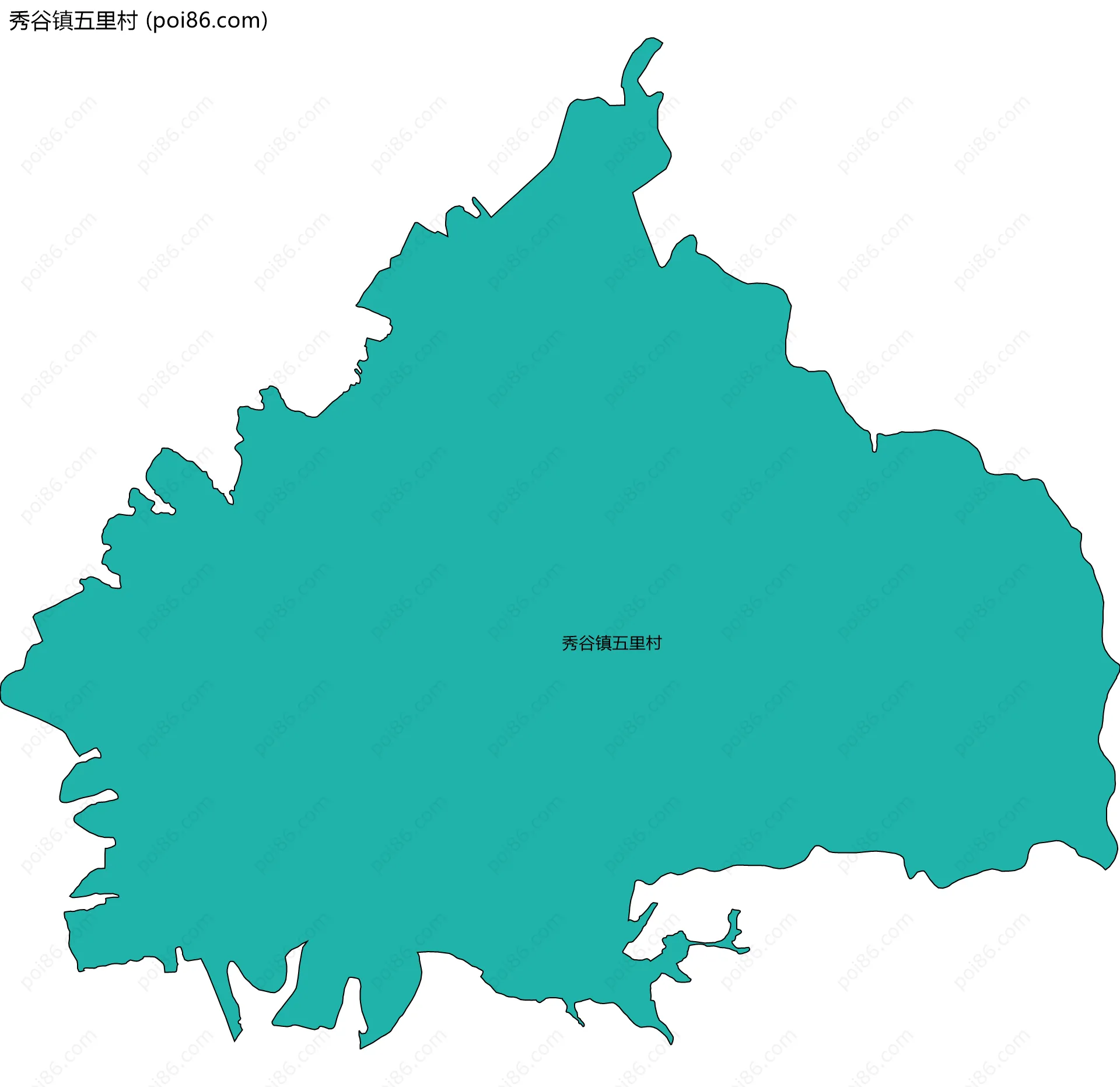 秀谷镇五里村边界地图