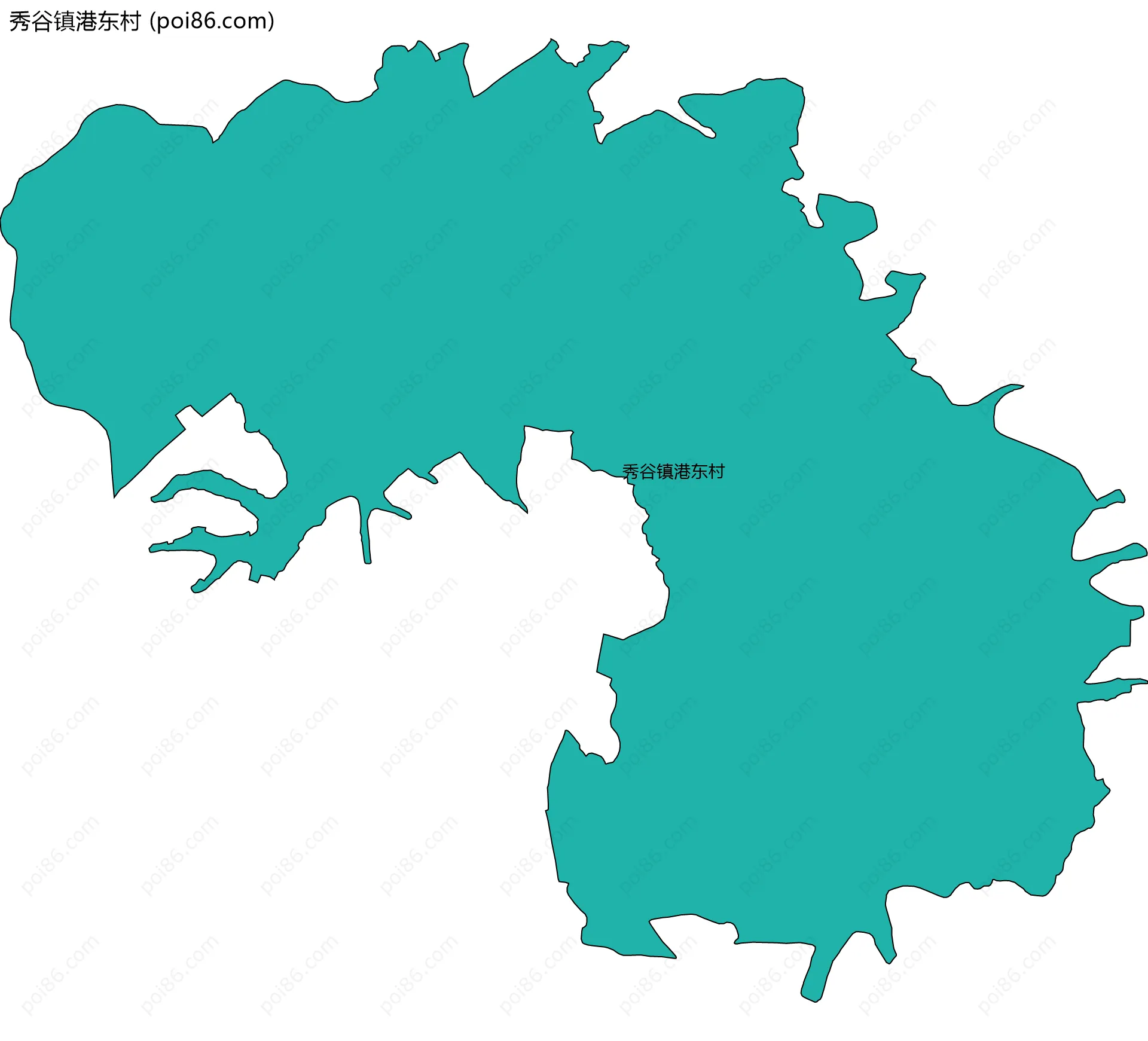 秀谷镇港东村边界地图