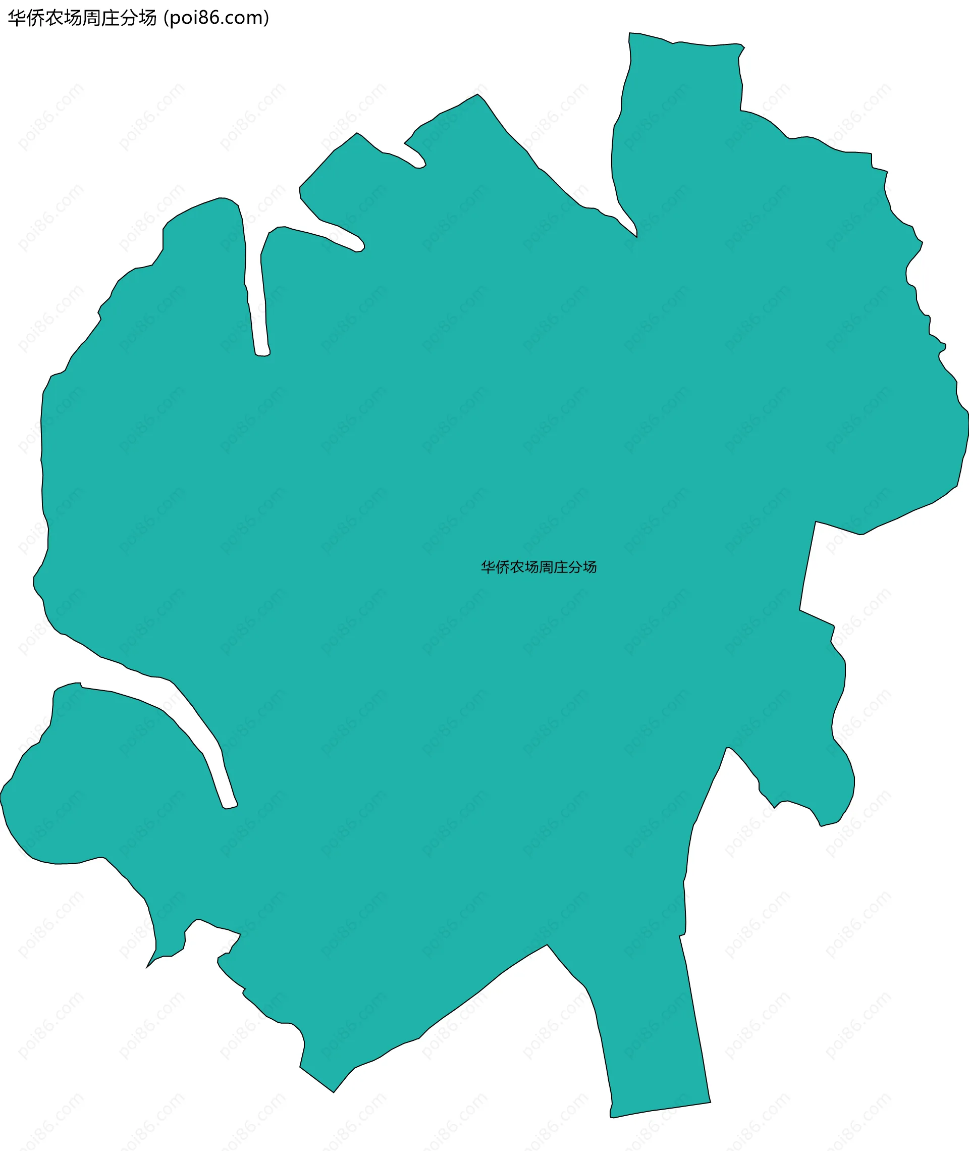 华侨农场周庄分场边界地图