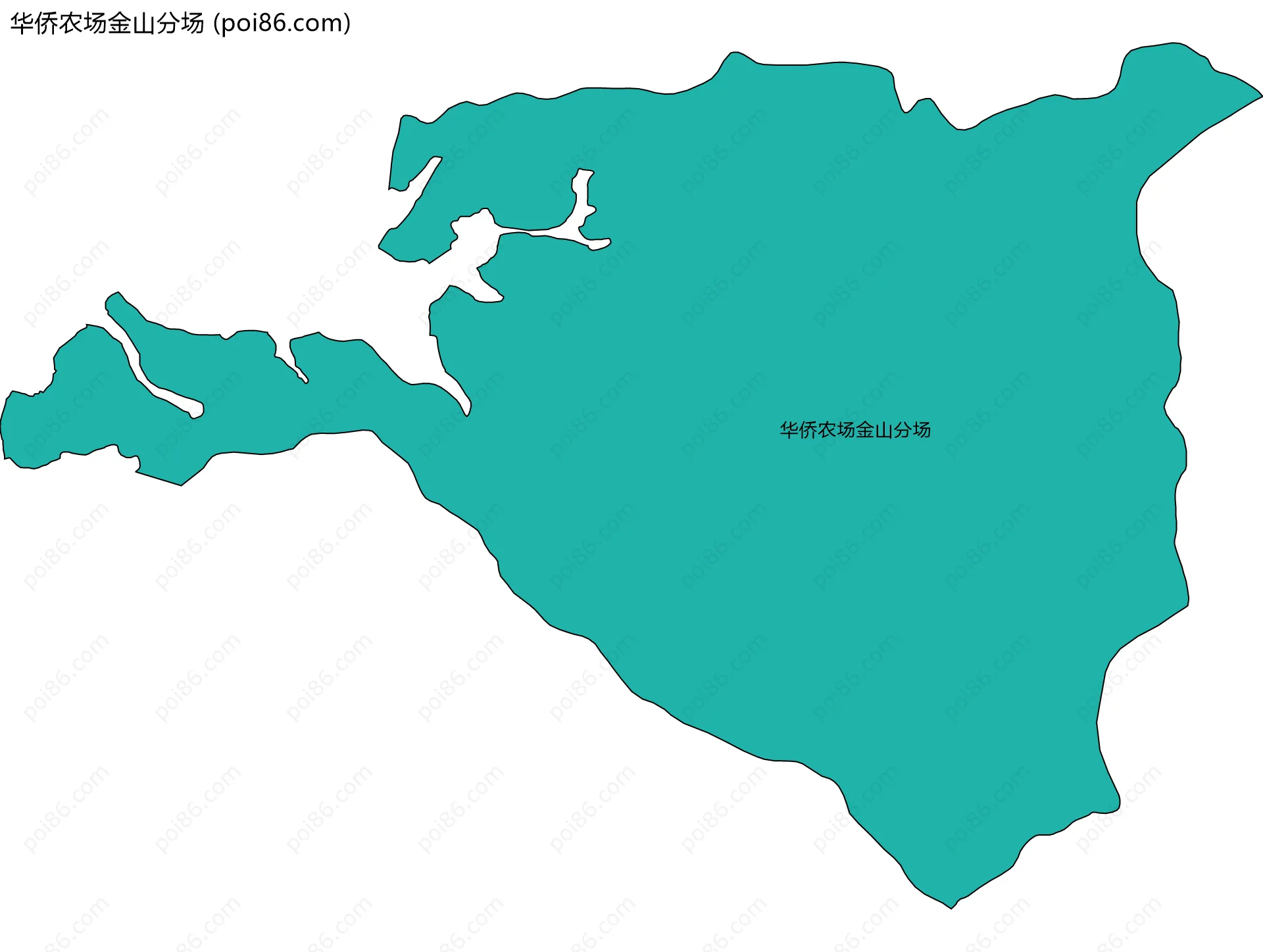 华侨农场金山分场边界地图