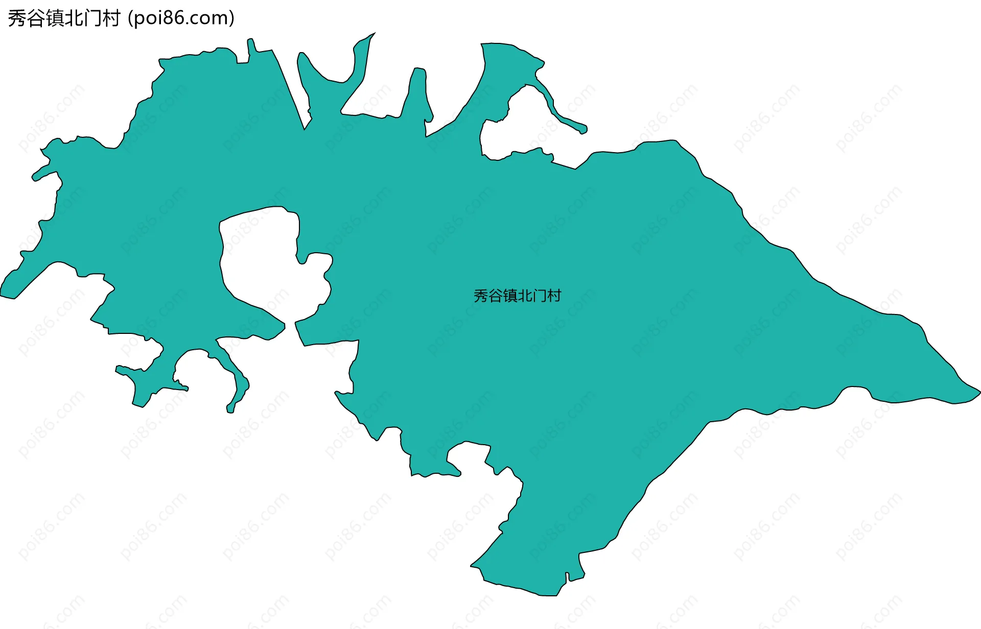 秀谷镇北门村边界地图