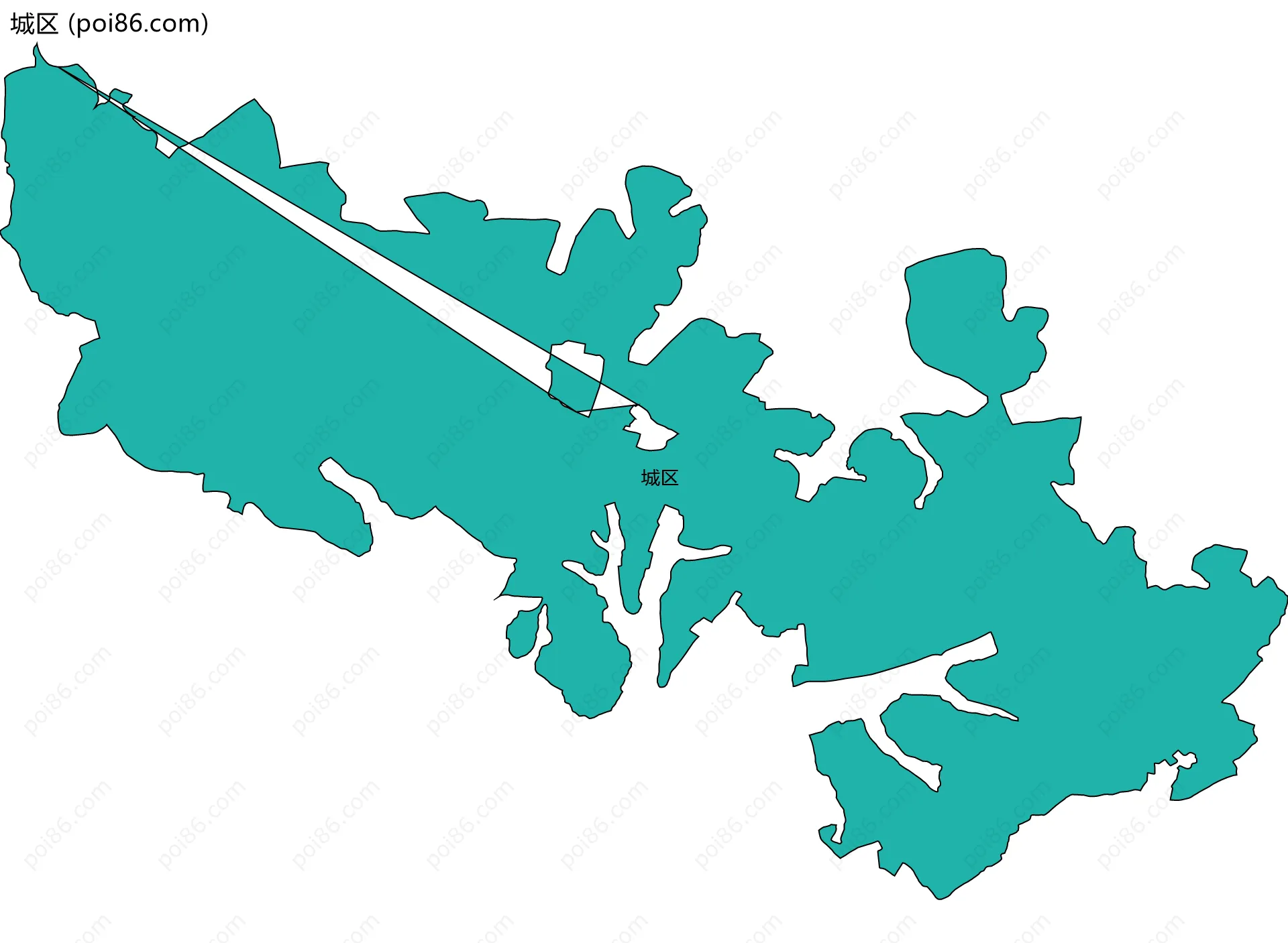 城区边界地图