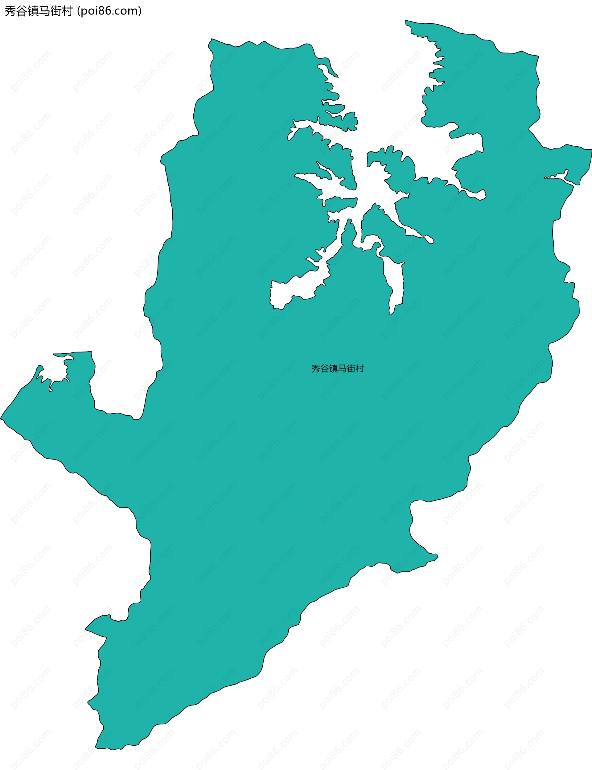 秀谷镇马街村边界地图