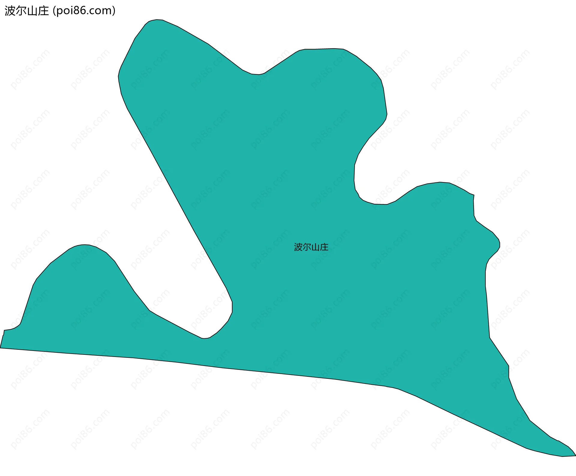 波尔山庄边界地图
