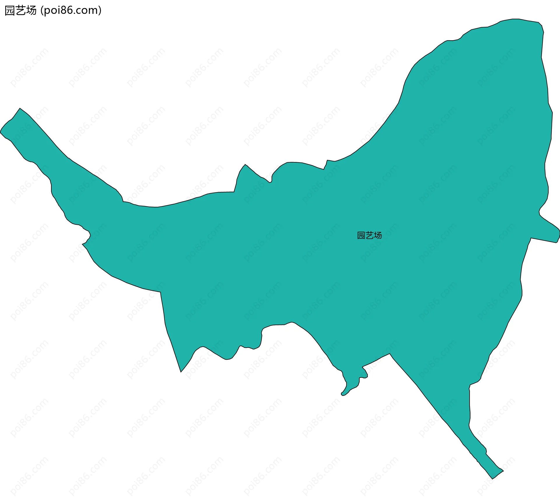 园艺场边界地图